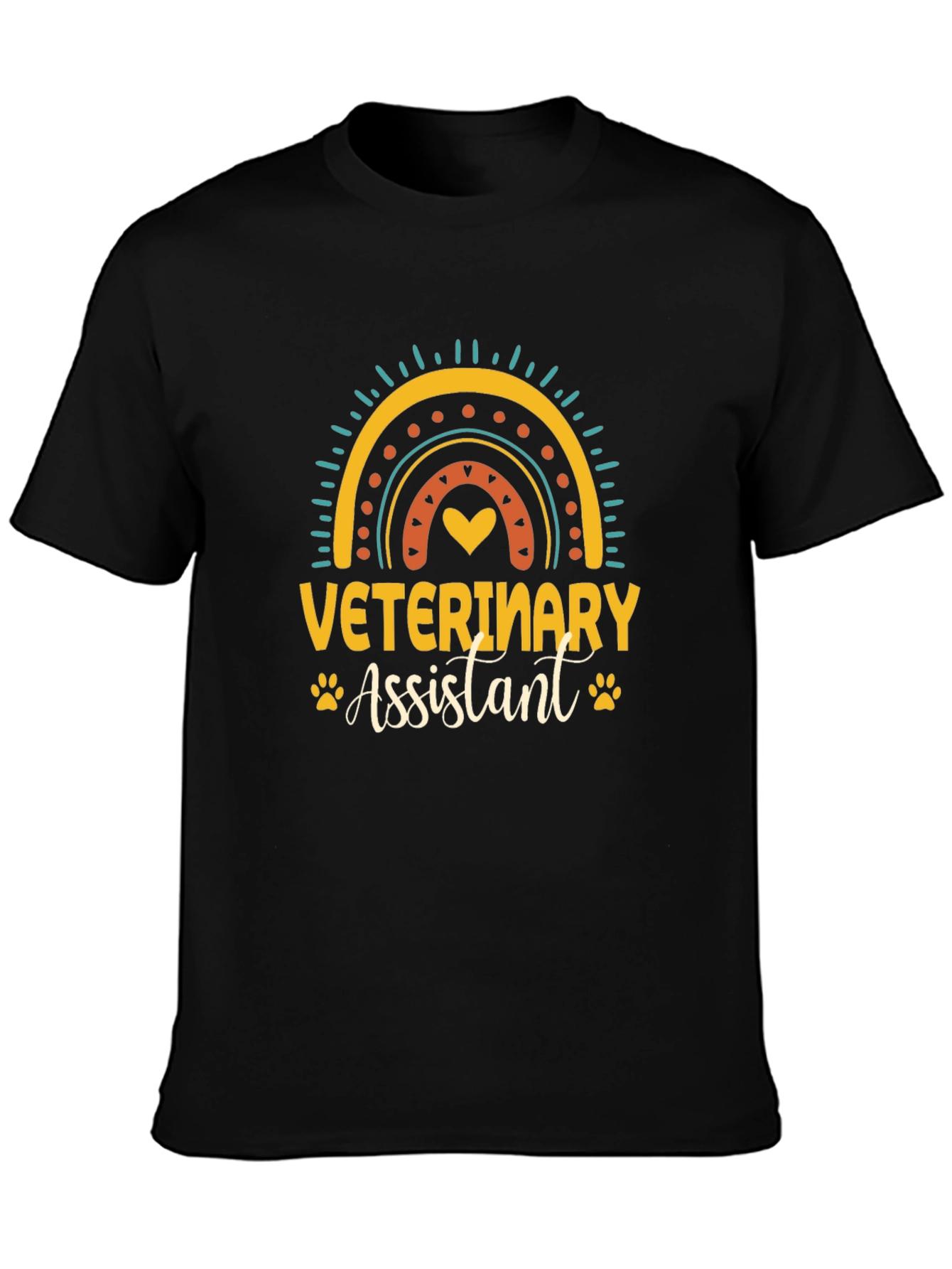 Veterinary Assistant Rainbow Graphic Tee