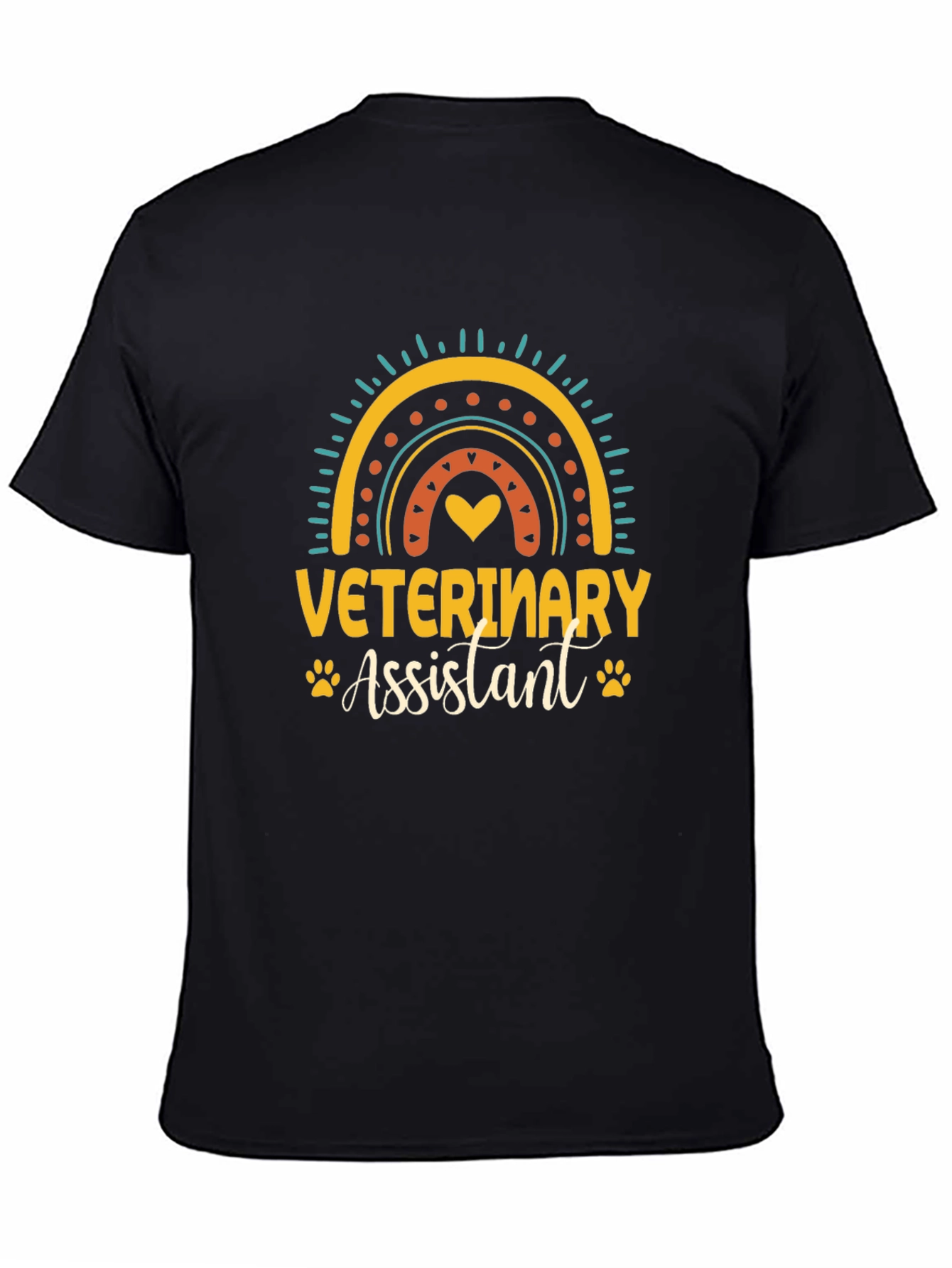 Veterinary Assistant Rainbow Graphic Tee