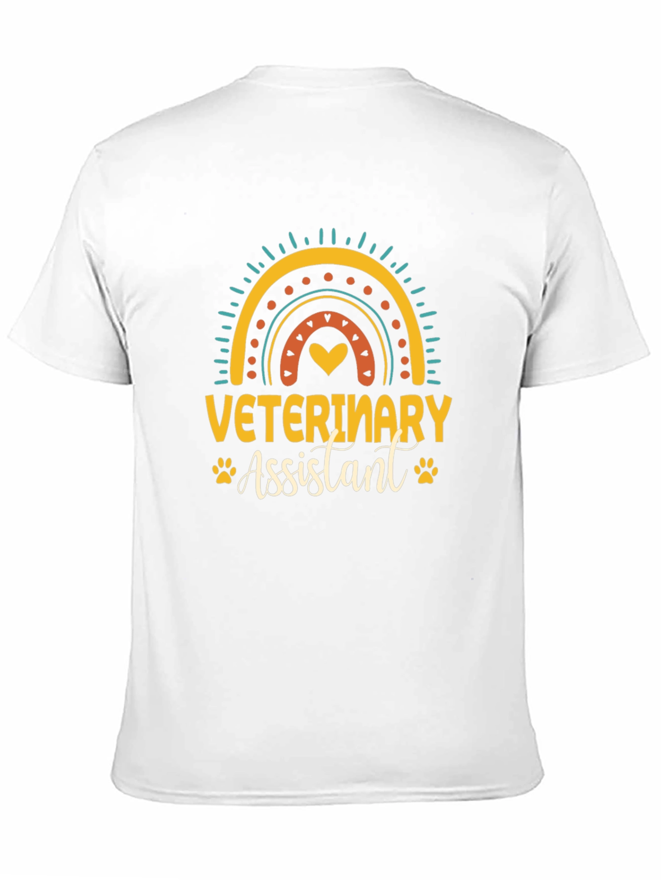Veterinary Assistant Rainbow Graphic Tee