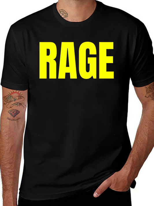 RAGE Graphic Tee - Bold Statement Black T-Shirt