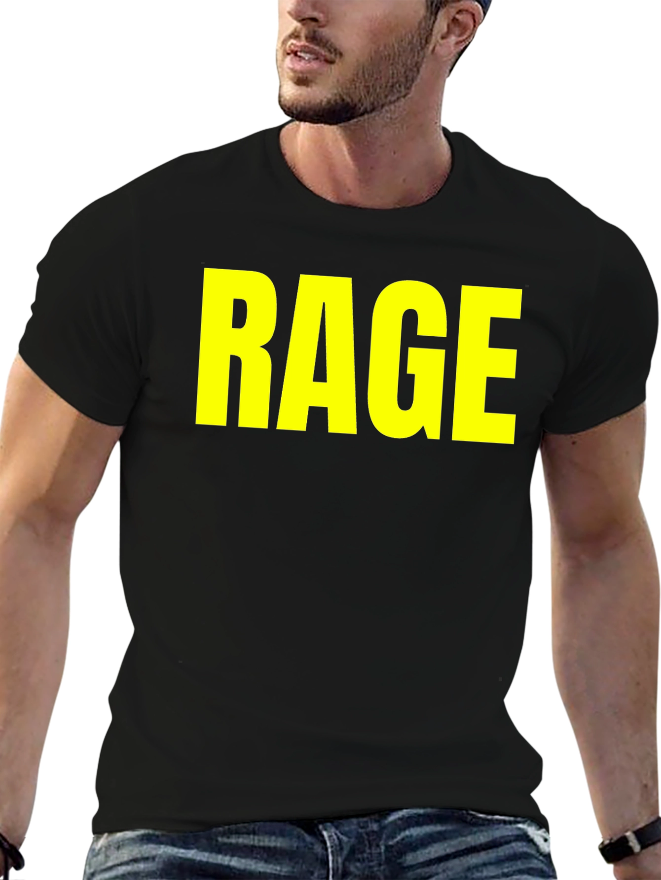 RAGE Graphic Tee - Bold Statement Black T-Shirt