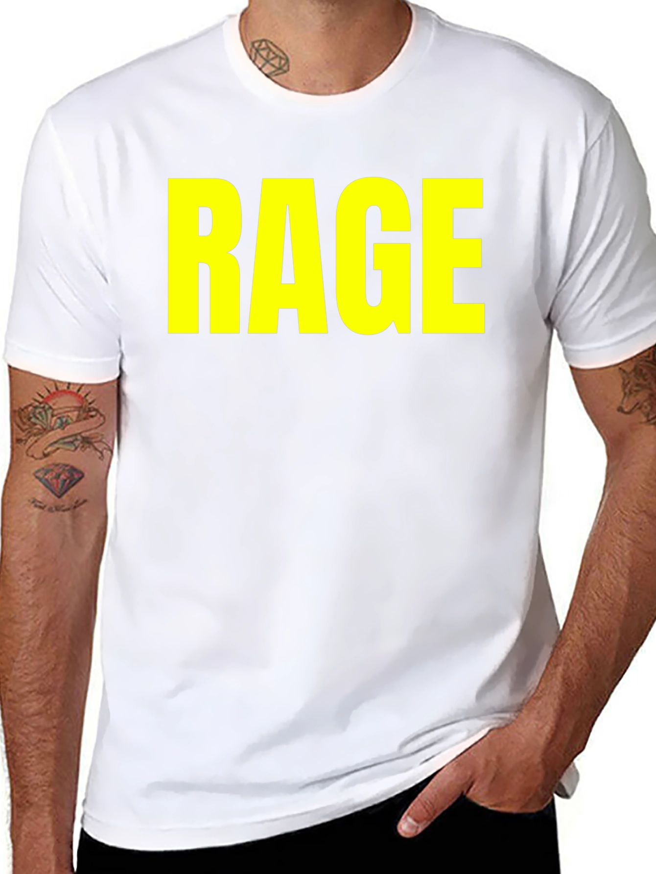 RAGE Graphic Tee - Bold Statement Black T-Shirt