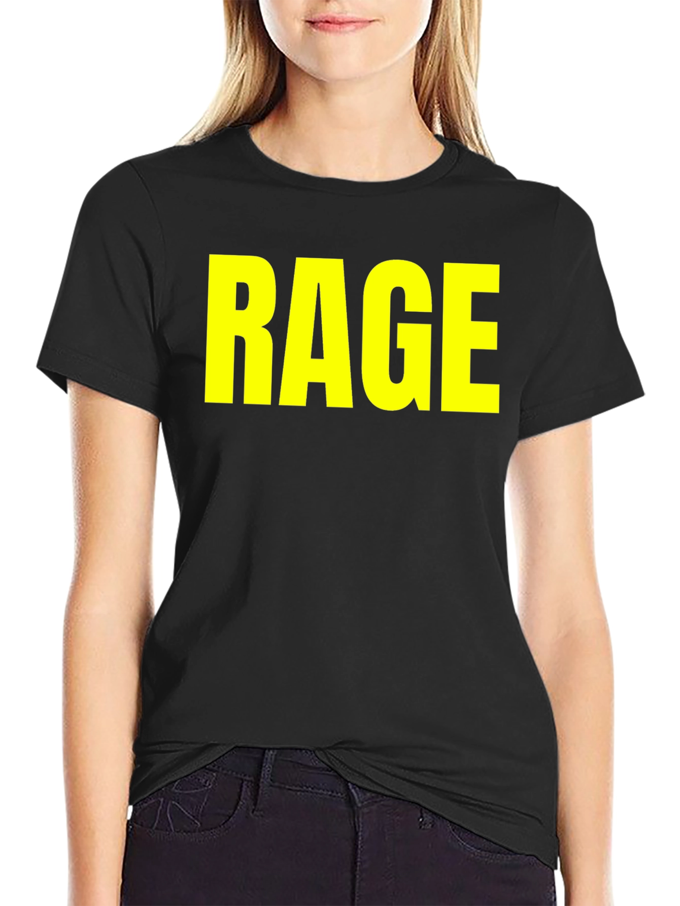 RAGE Graphic Tee - Bold Statement Black T-Shirt