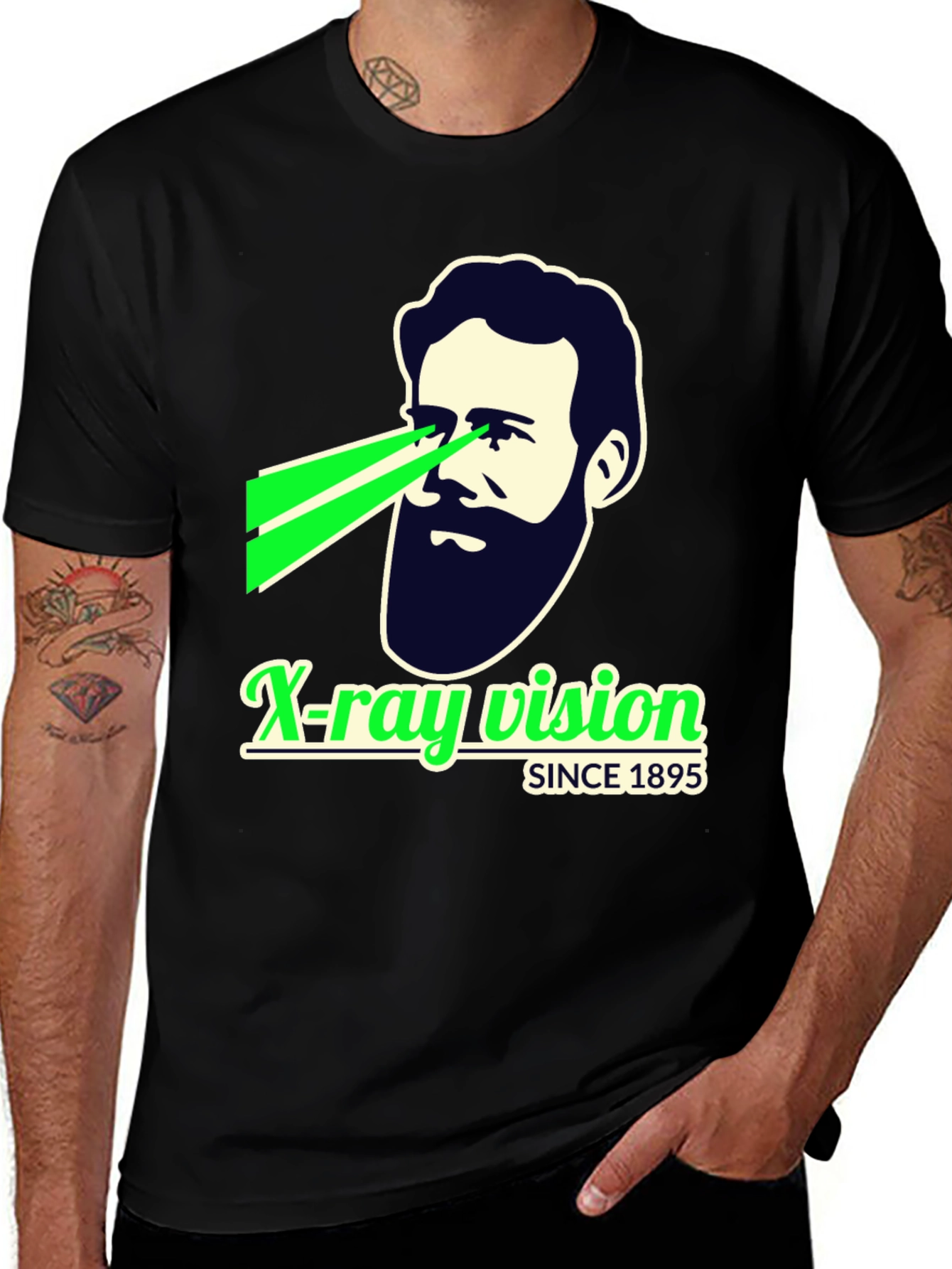 X-Ray Vision Since 1895 Black T-Shirt