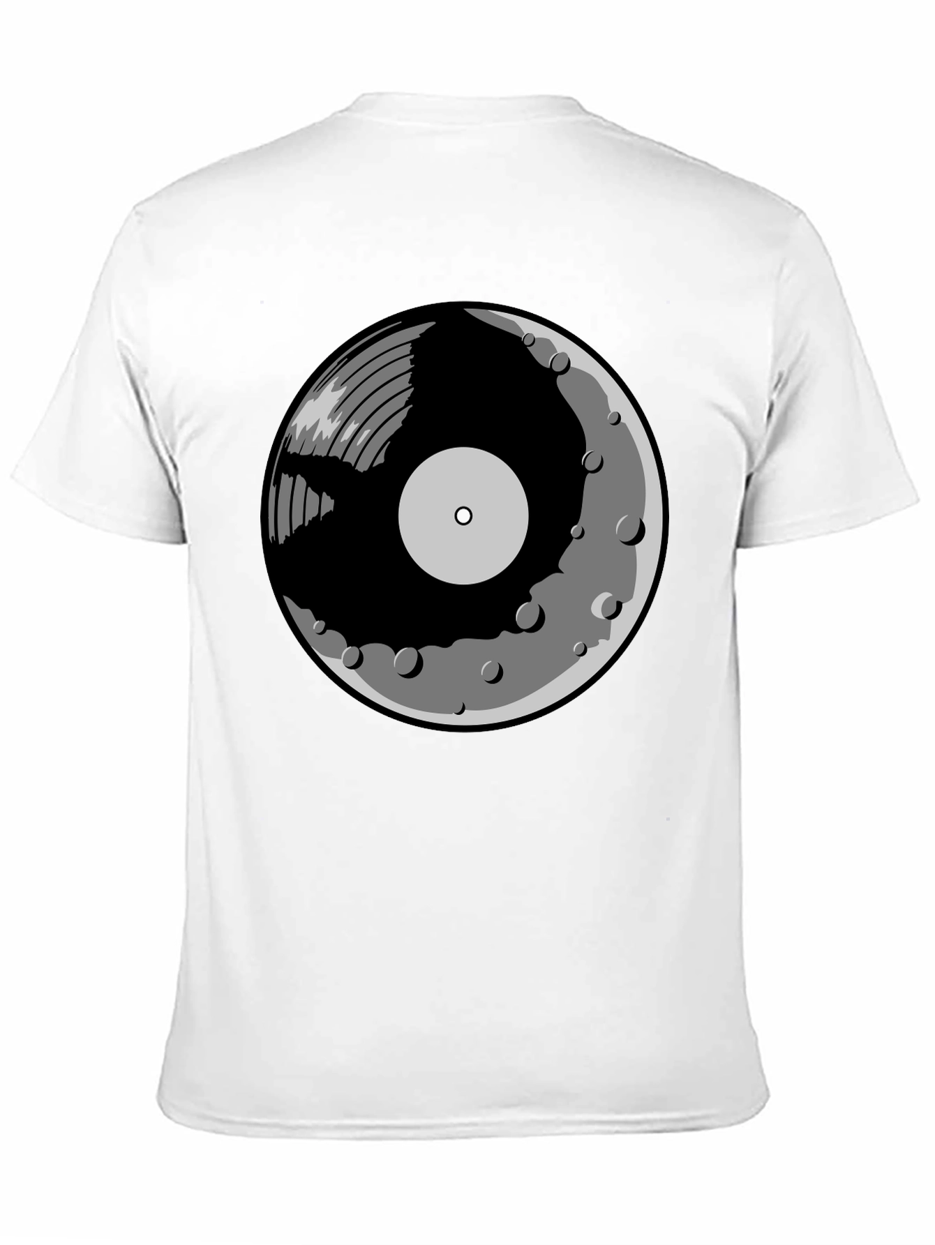 Vinyl Moon Graphic Tee - Music Lover Shirt