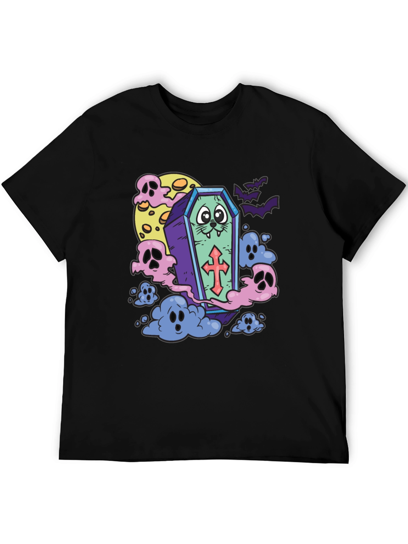 Spooky Coffin Cat T-Shirt