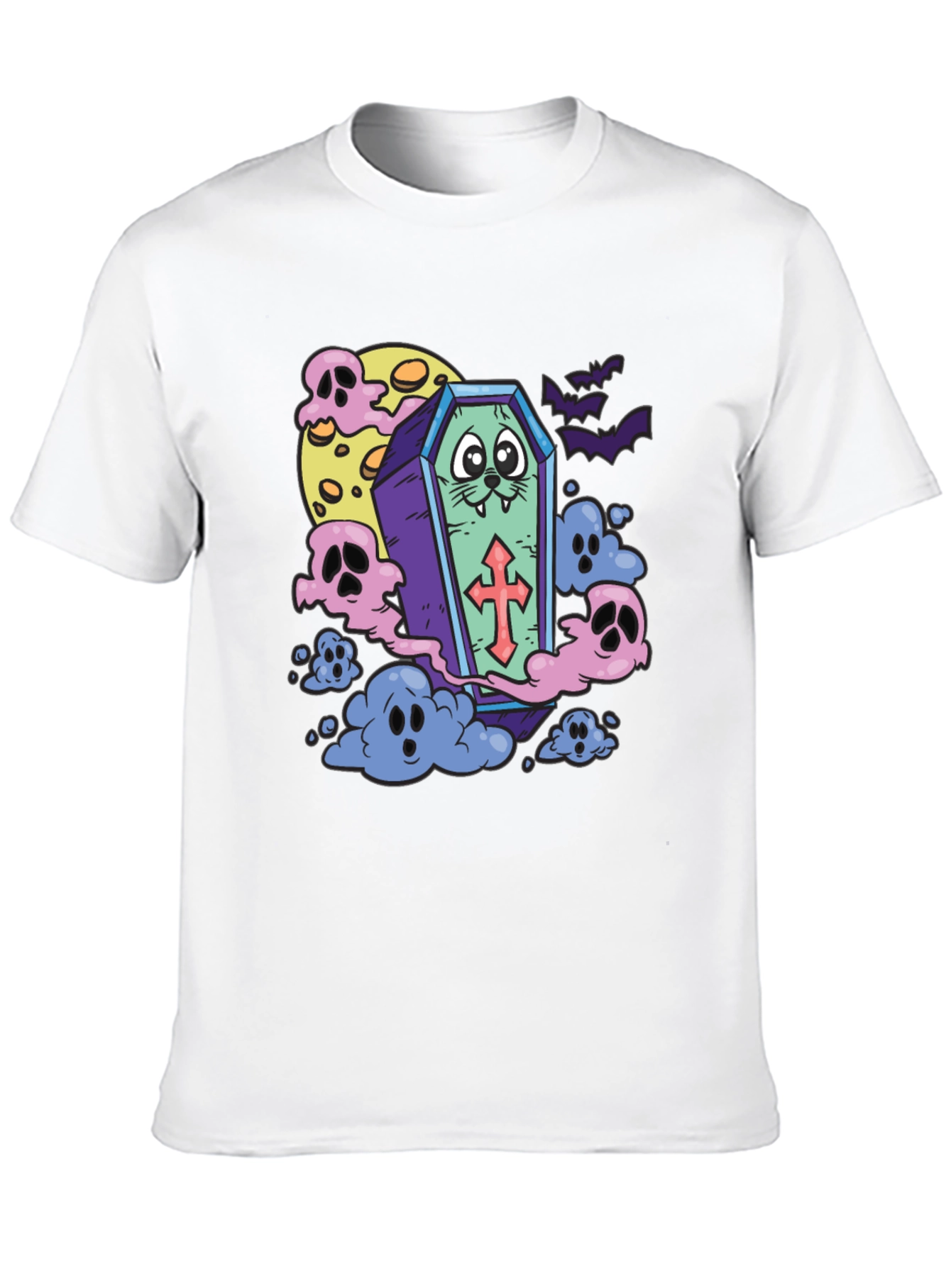 Spooky Coffin Cat T-Shirt