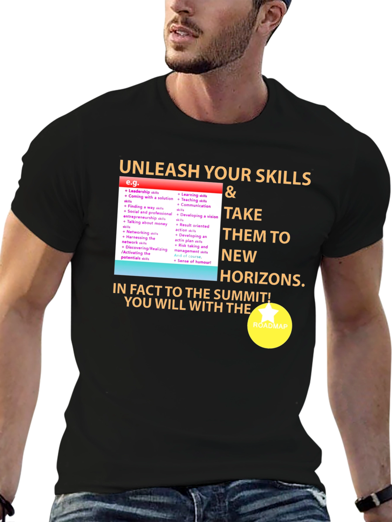 Unleash Your Skills Black T-Shirt