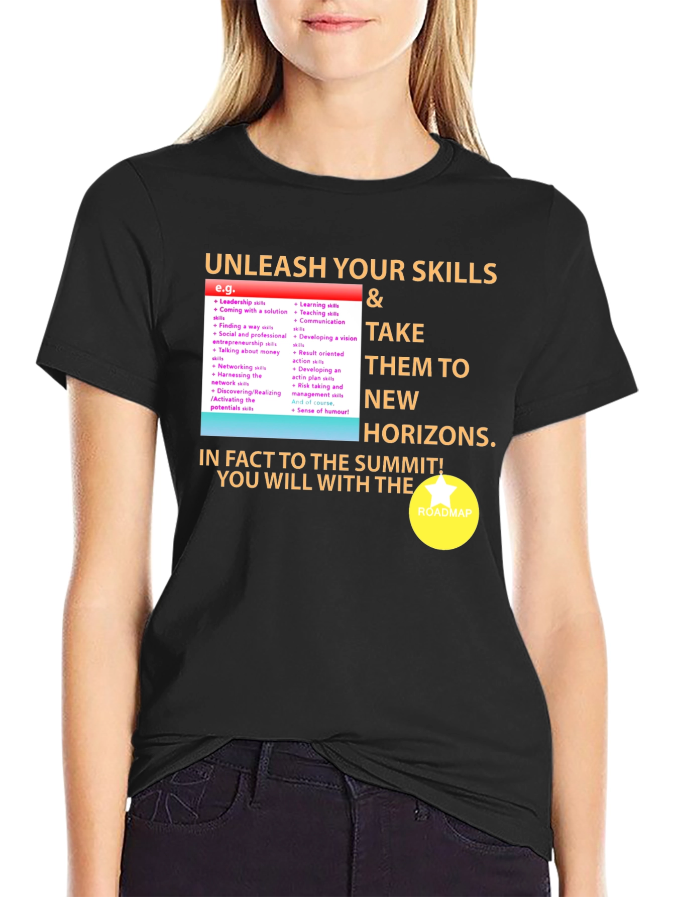 Unleash Your Skills Black T-Shirt