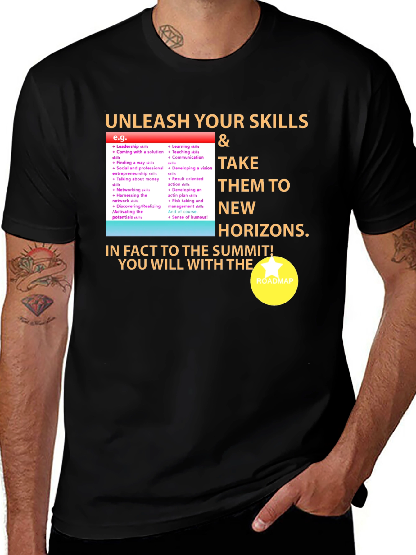 Unleash Your Skills Black T-Shirt
