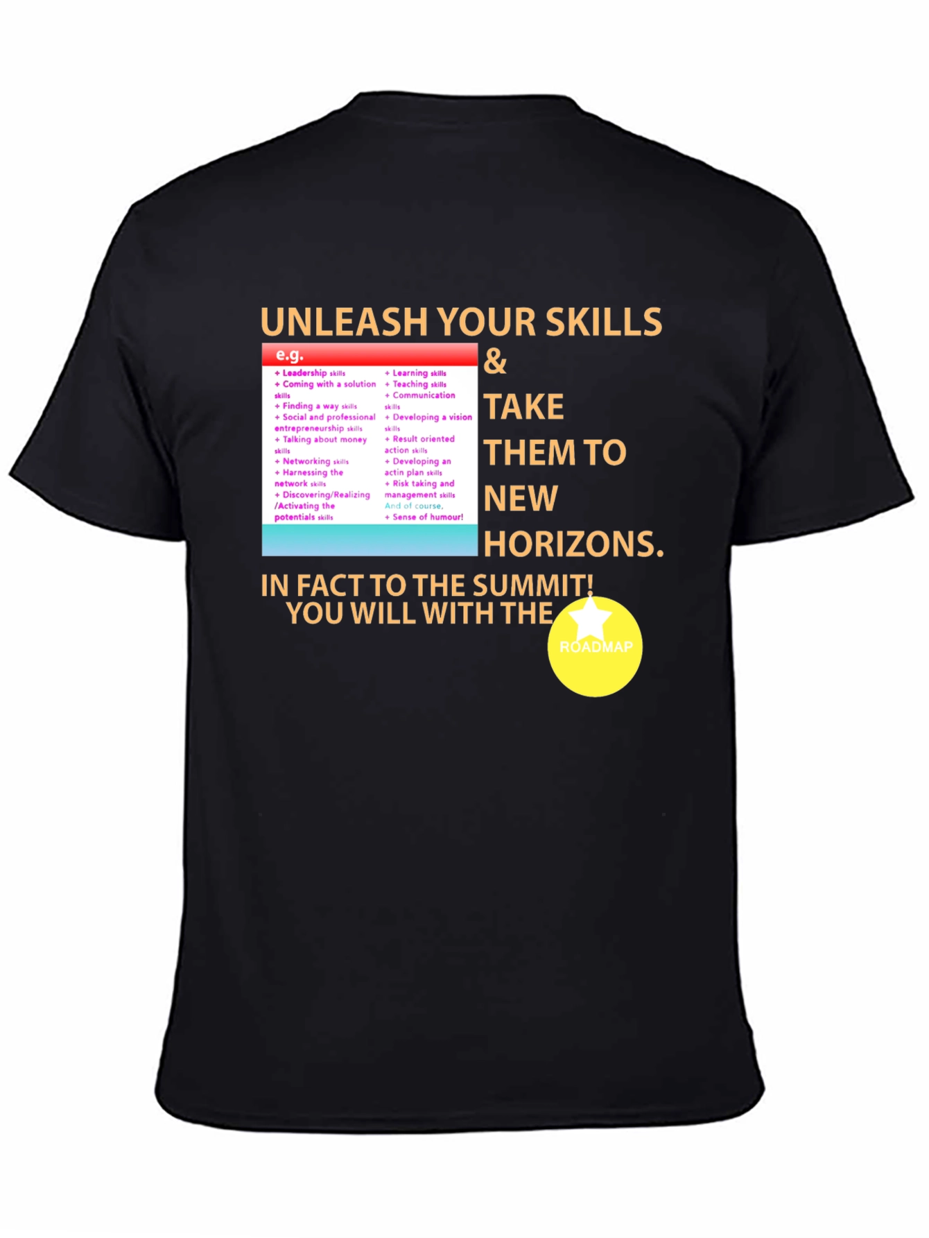 Unleash Your Skills Black T-Shirt