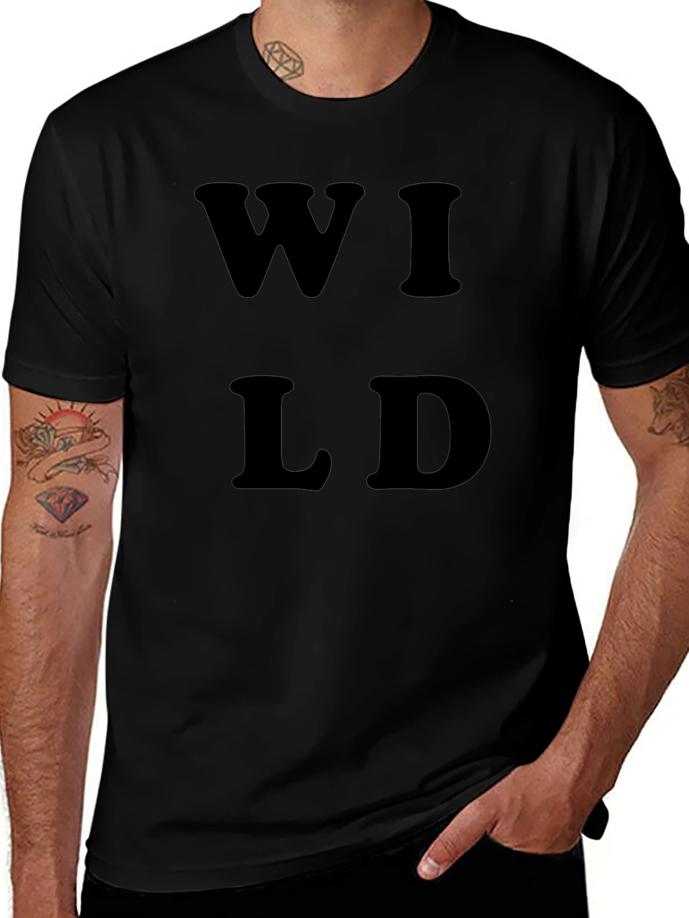 Wild Graphic Tee - Mens Black T-Shirt