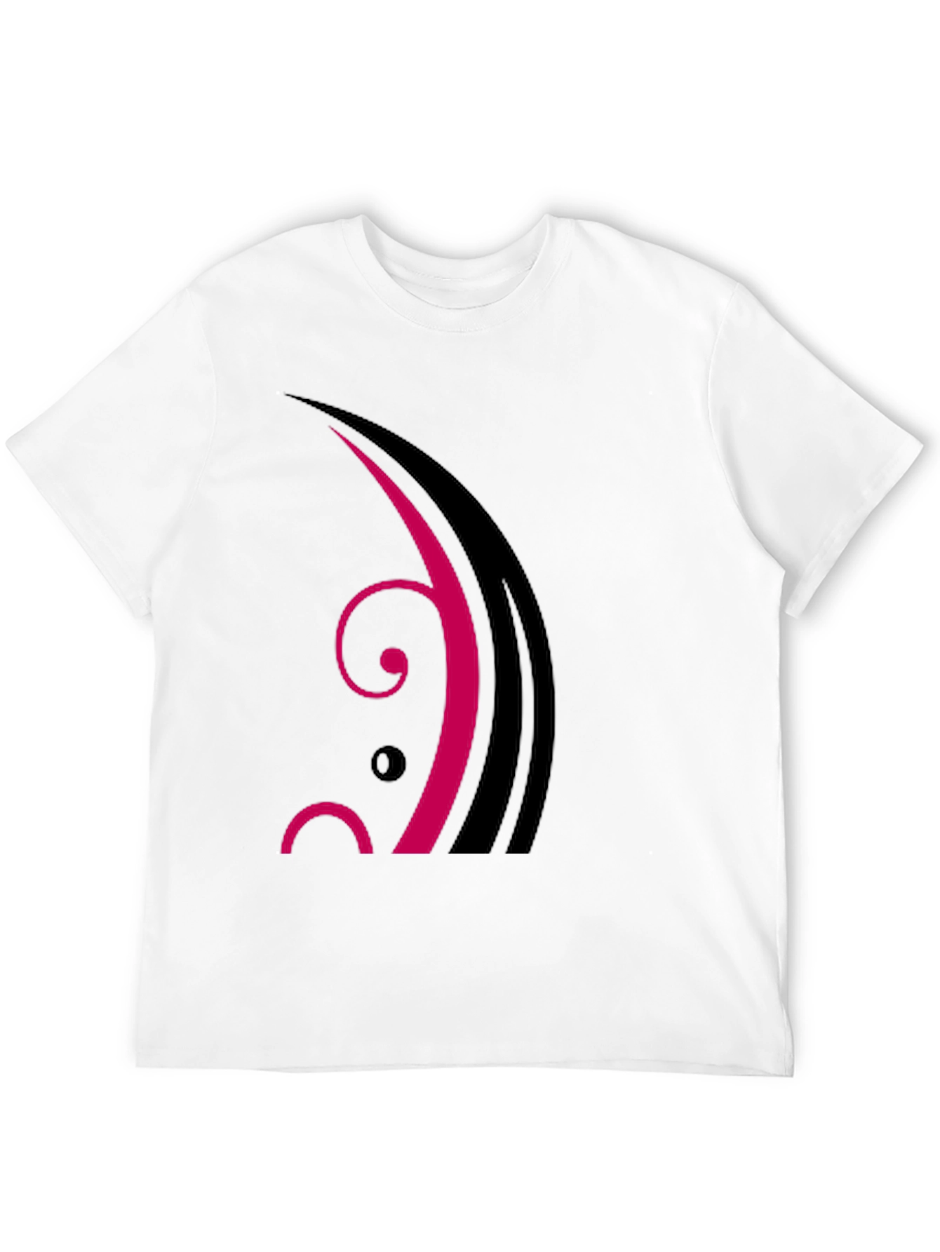 Abstract Graphic Print Tee - Black