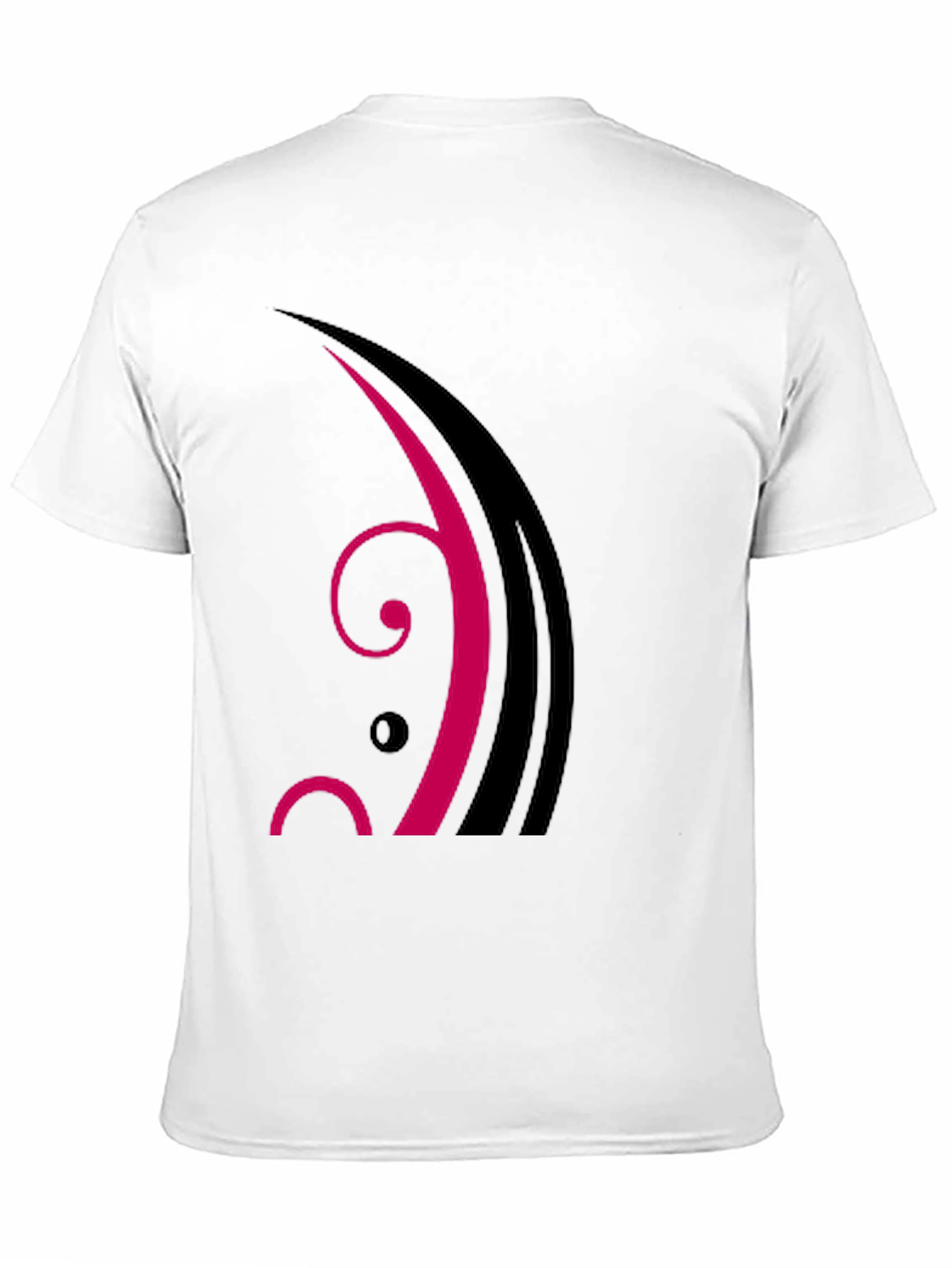 Abstract Graphic Print Tee - Black