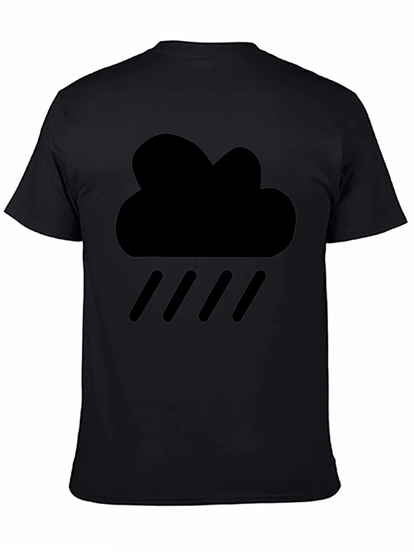 Rain Cloud Black Graphic Tee - Weather Icon T-Shirt