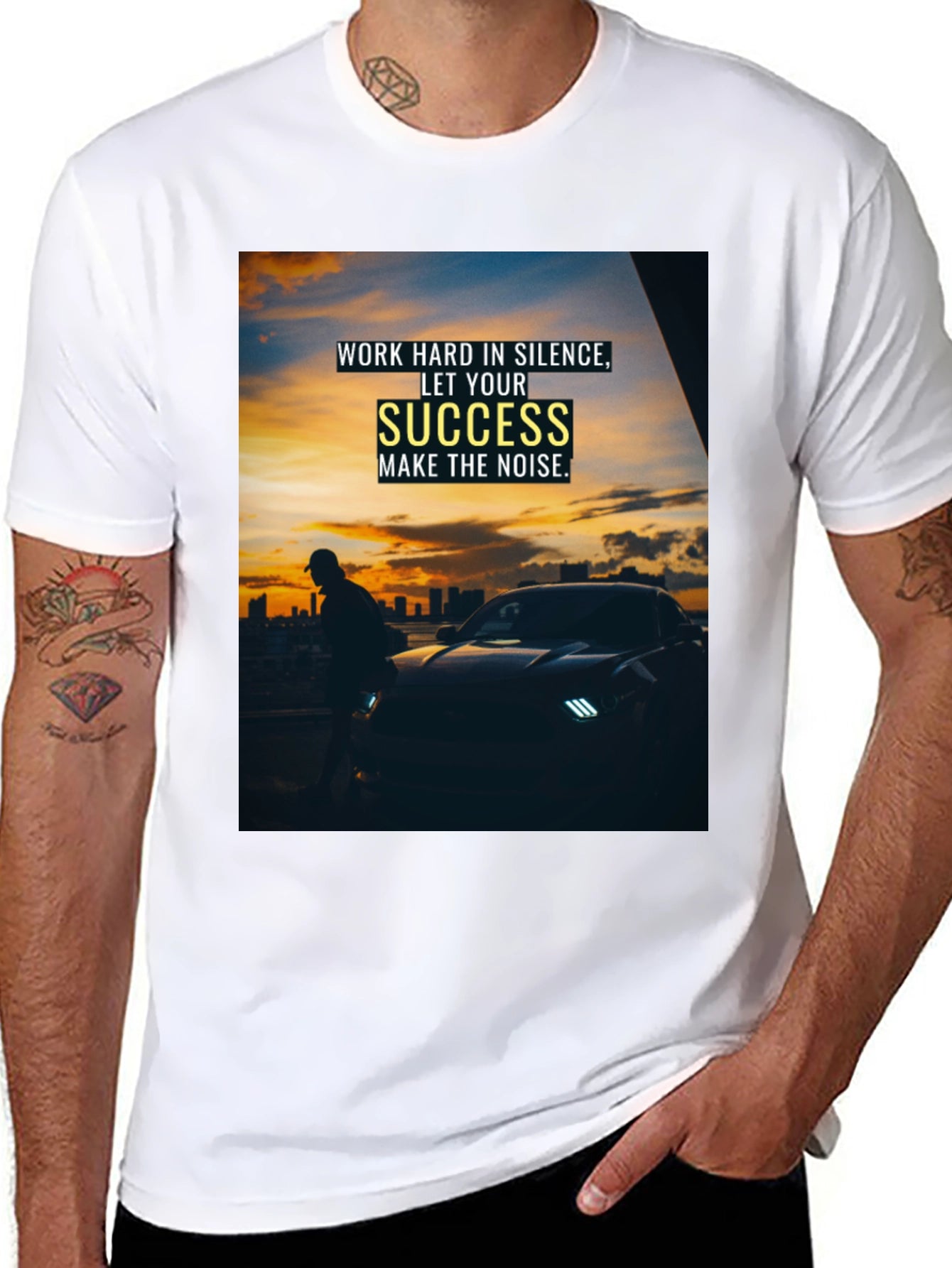Success Graphic Tee - Motivational Black T-Shirt