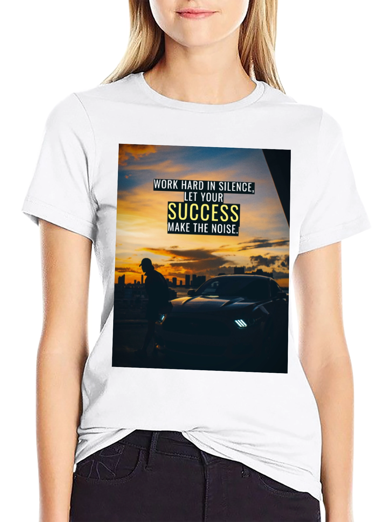 Success Graphic Tee - Motivational Black T-Shirt