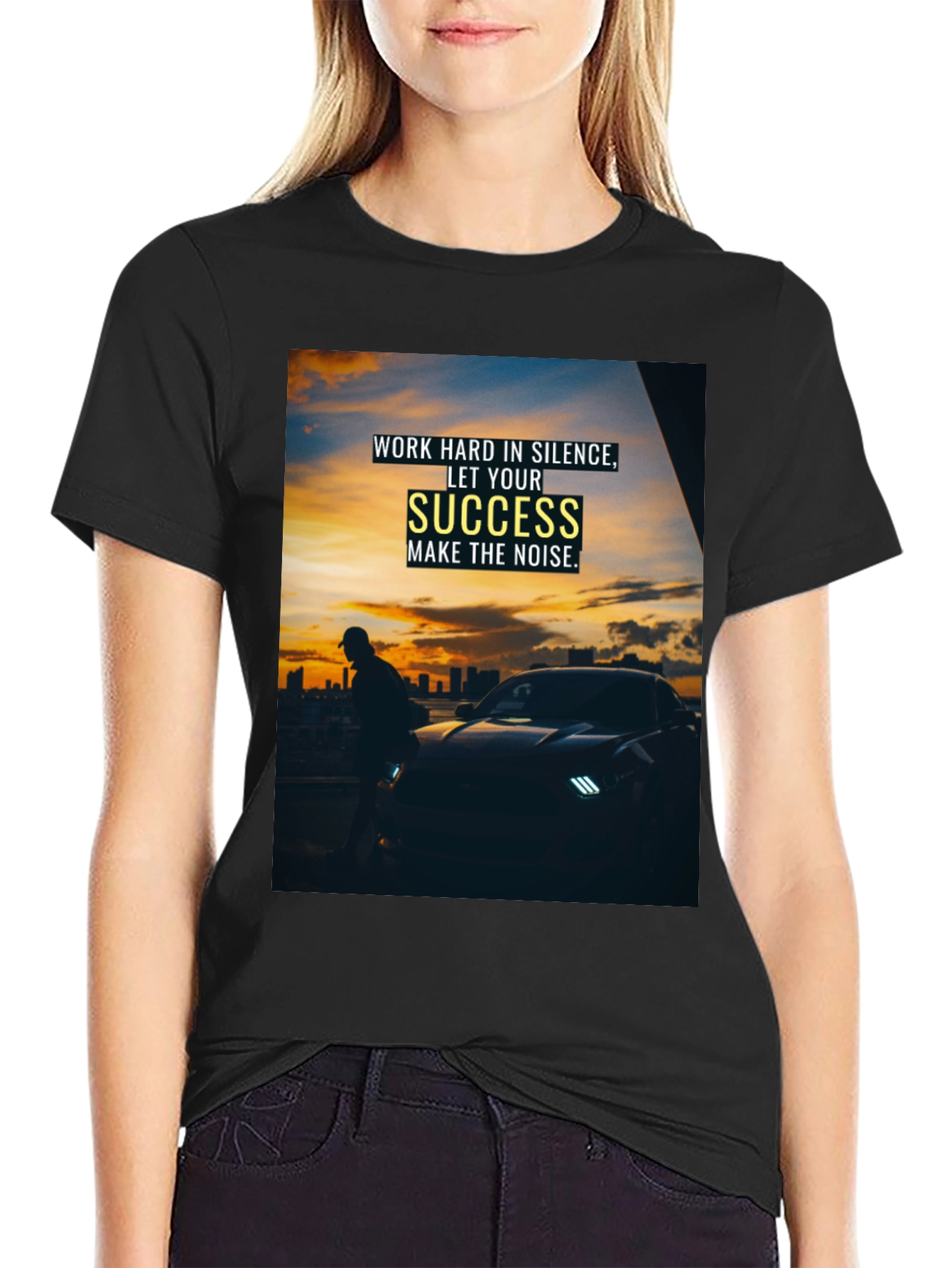 Success Graphic Tee - Motivational Black T-Shirt