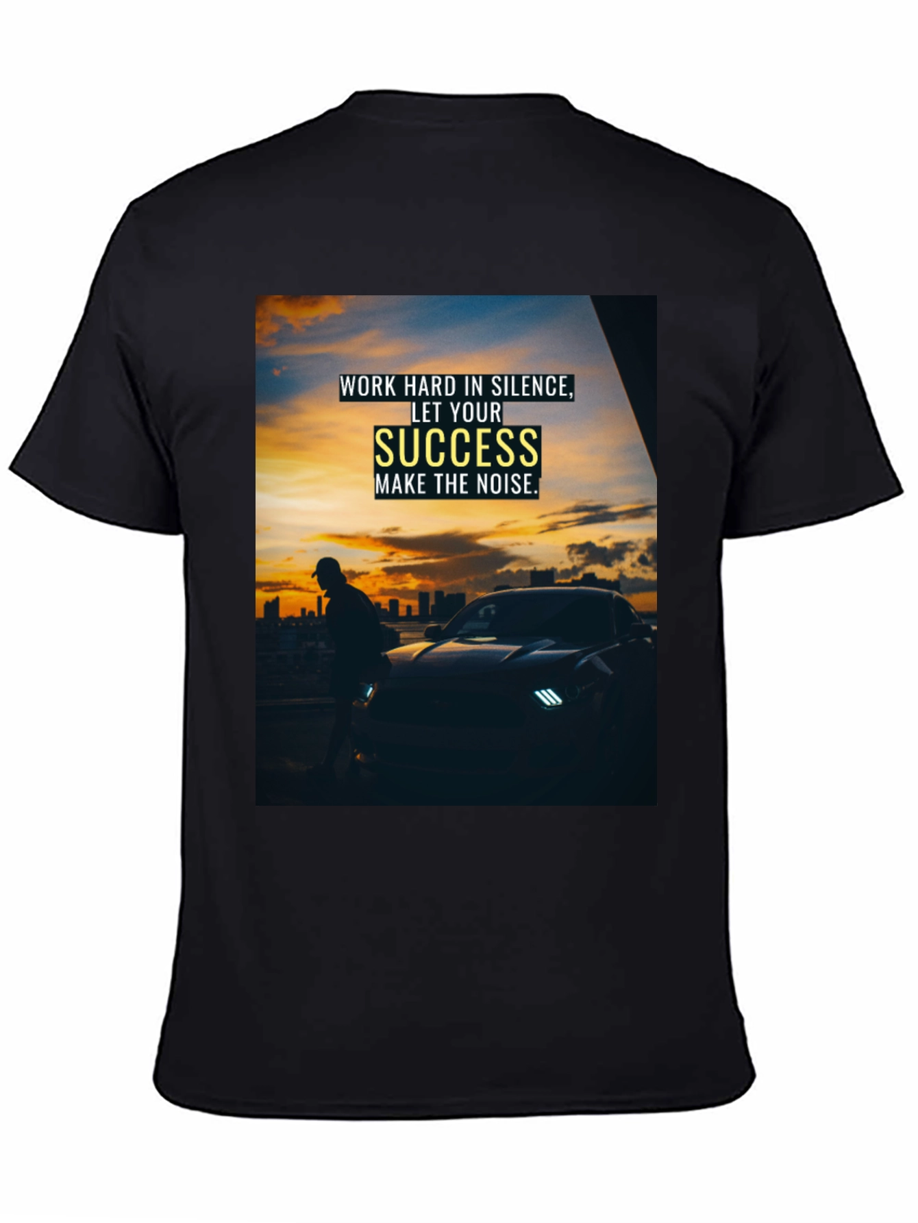 Success Graphic Tee - Motivational Black T-Shirt