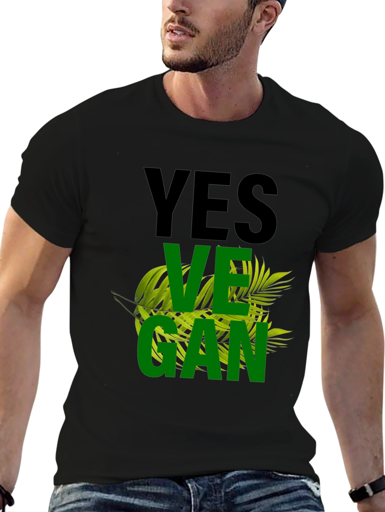Yes Vegan Black T-Shirt