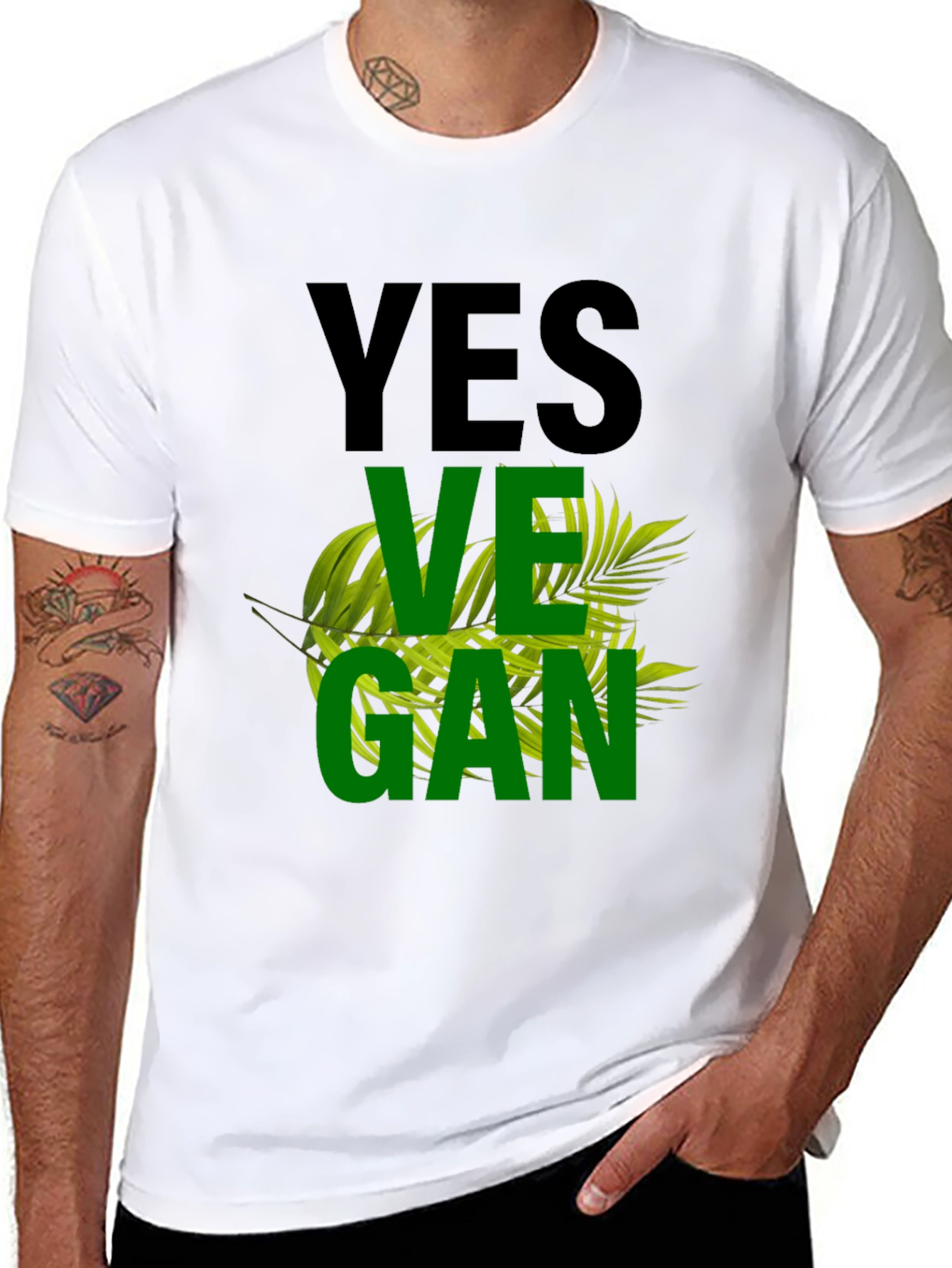 Yes Vegan Black T-Shirt