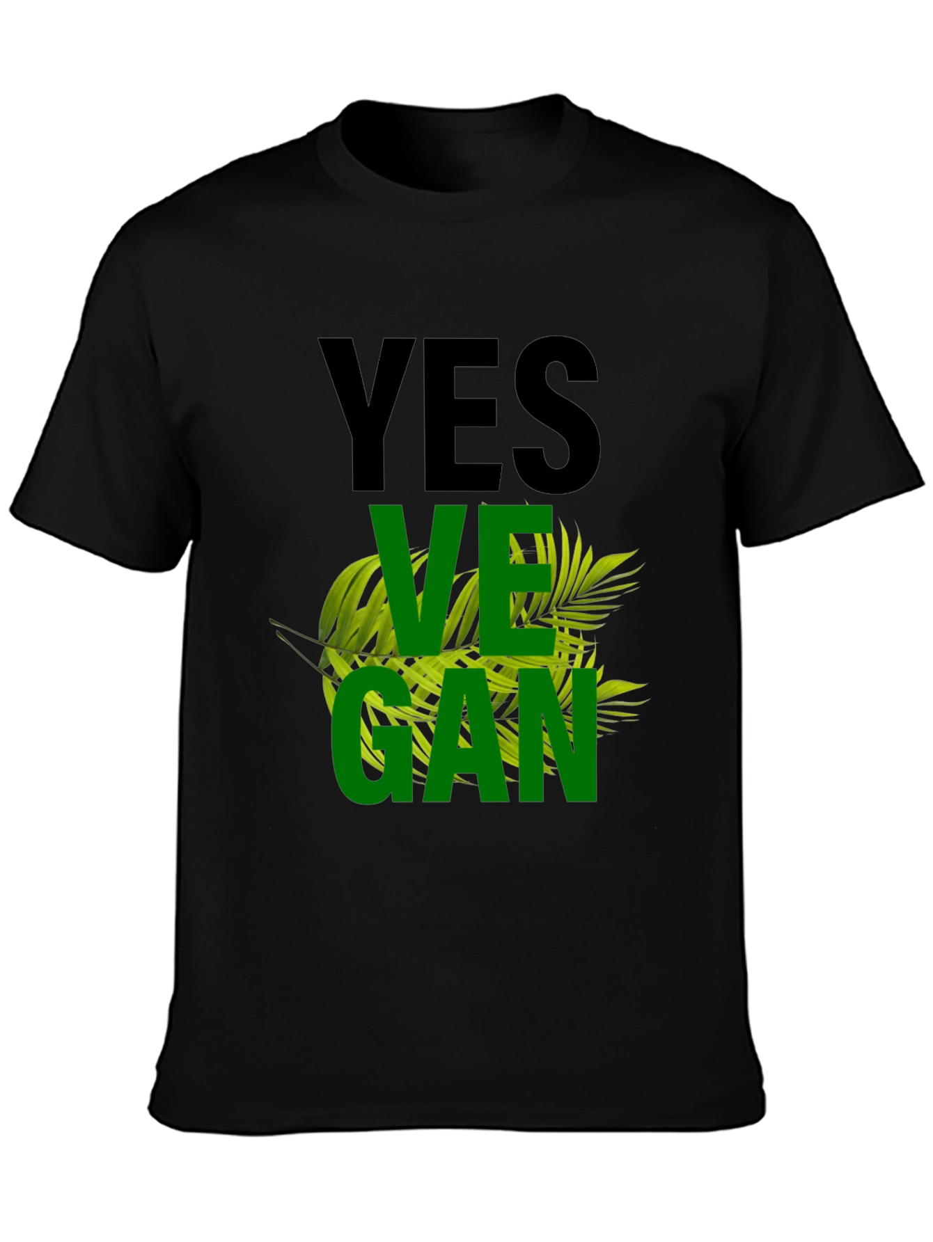Yes Vegan Black T-Shirt