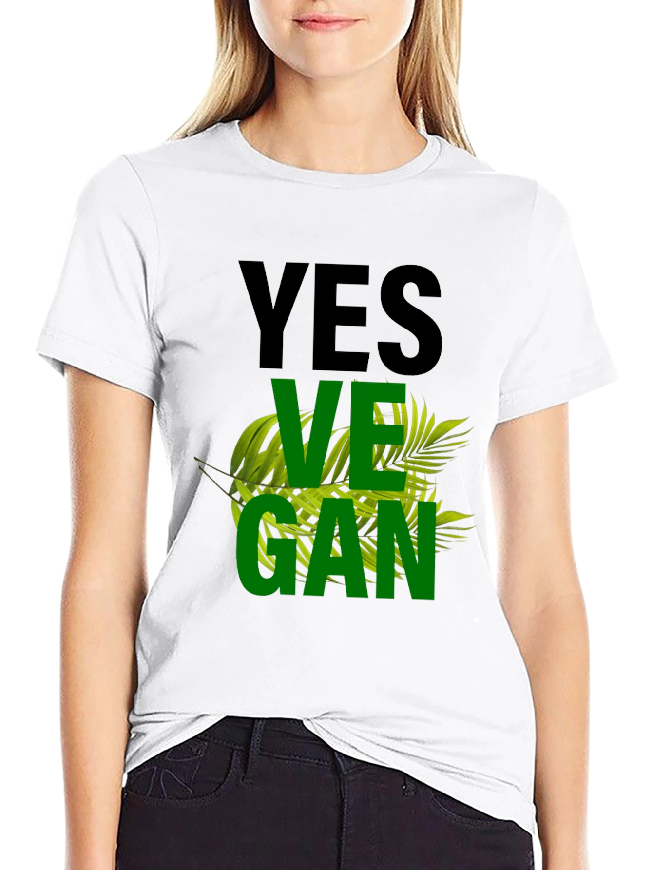 Yes Vegan Black T-Shirt