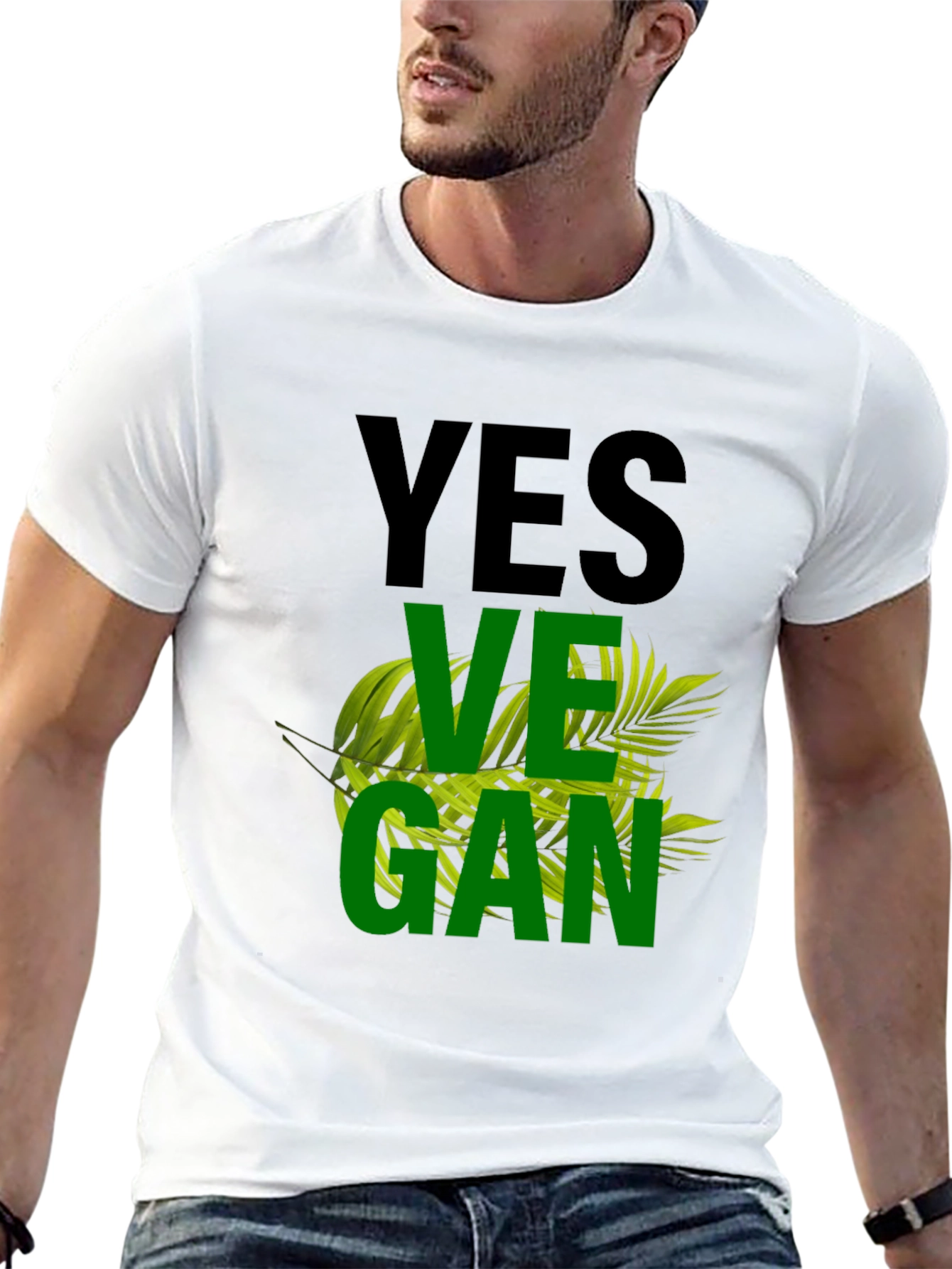 Yes Vegan Black T-Shirt