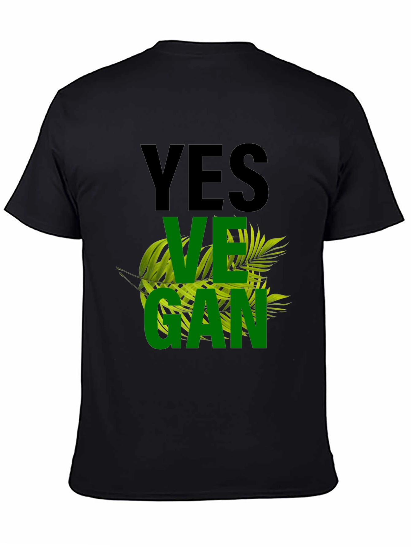 Yes Vegan Black T-Shirt