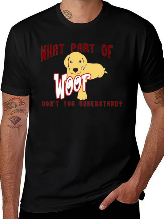 Woof Dog Graphic T-Shirt - Funny Dog Lover Tee
