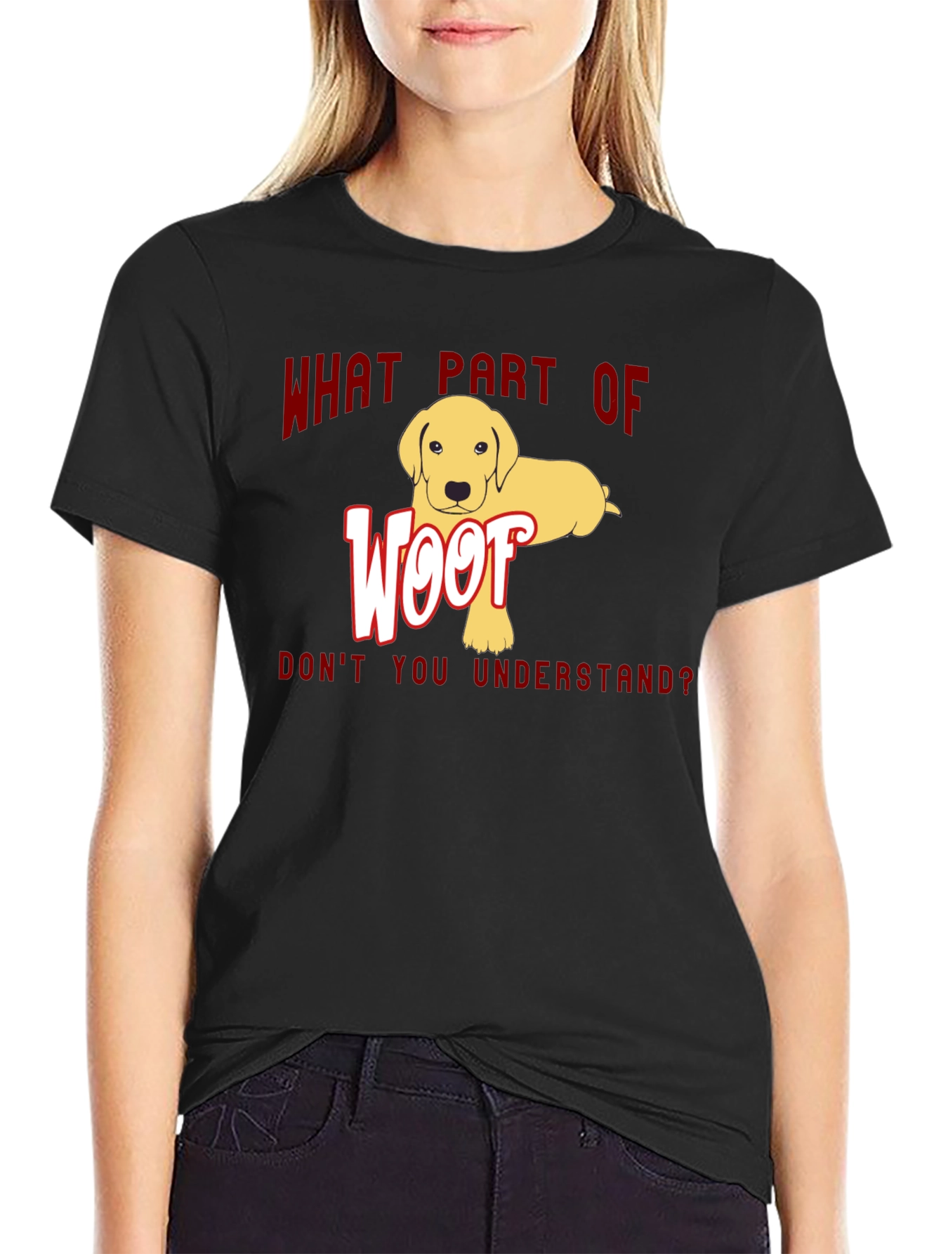 Woof Dog Graphic T-Shirt - Funny Dog Lover Tee