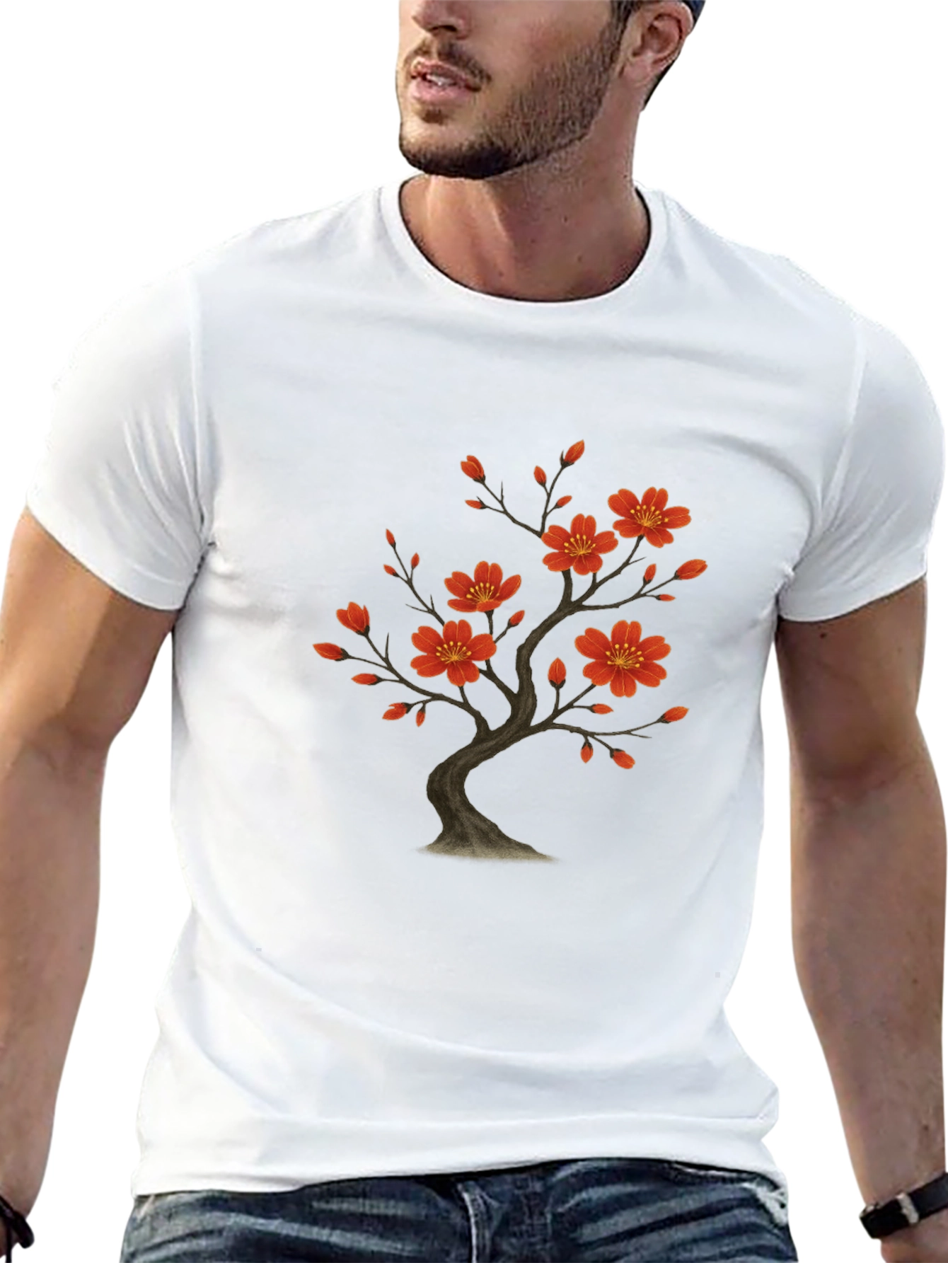 Blossom Tree Graphic Black T-Shirt