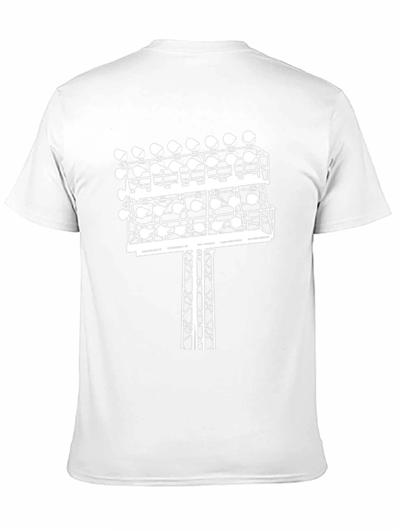 Stadium Light Graphic Tee - Black Cotton T-Shirt