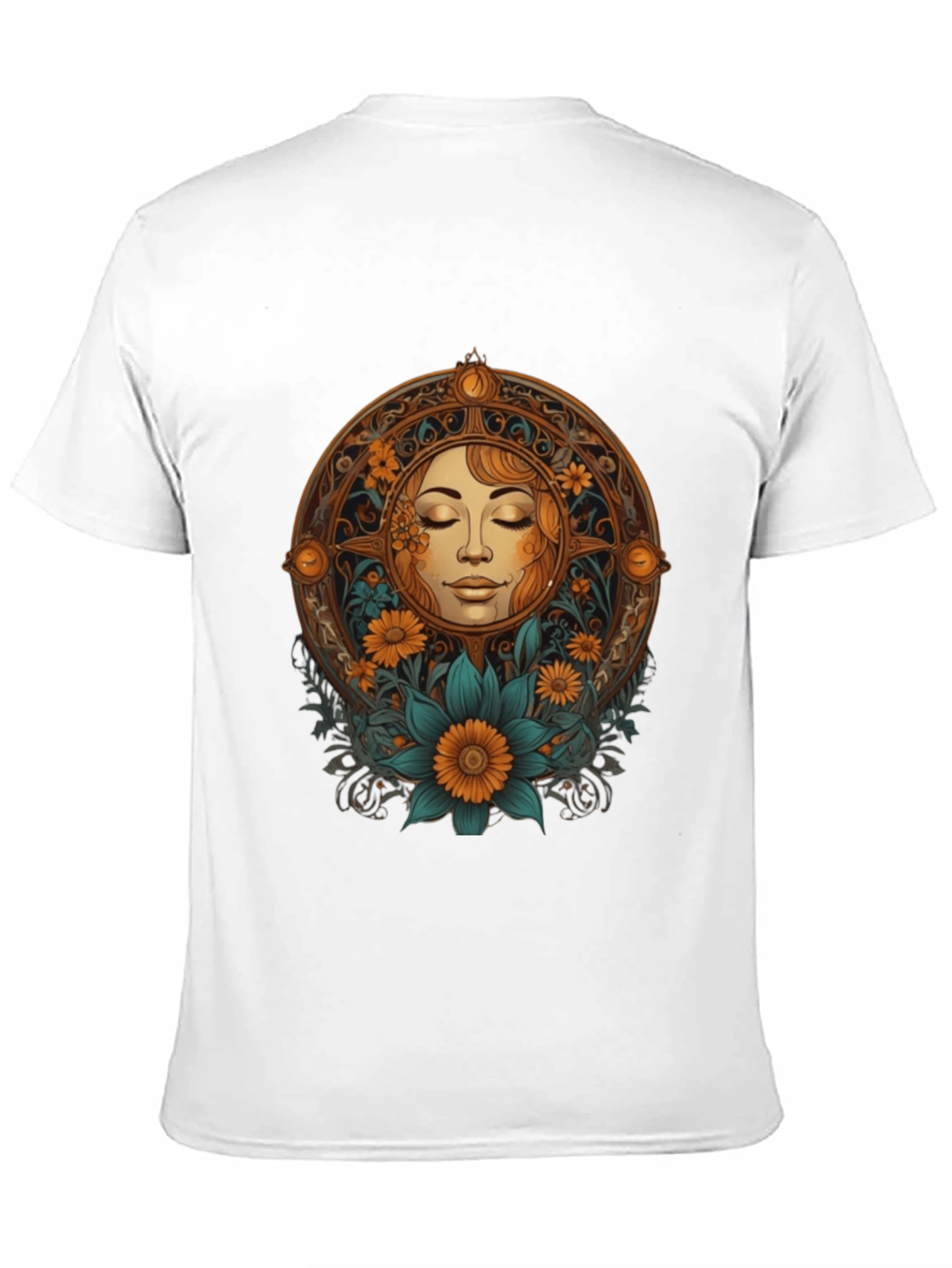 Sun Goddess Graphic Tee - Black Cotton T-Shirt