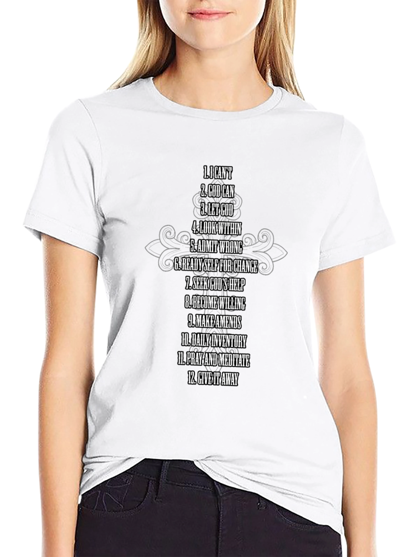 12 Steps Recovery T-Shirt - Inspirational Graphic Tee