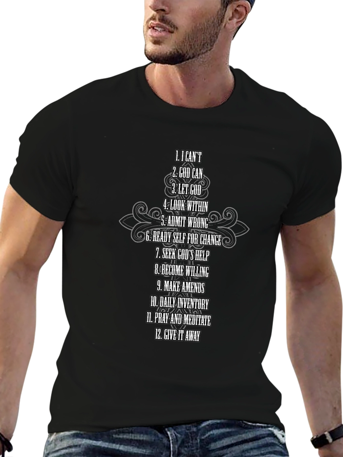12 Steps Recovery T-Shirt - Inspirational Graphic Tee