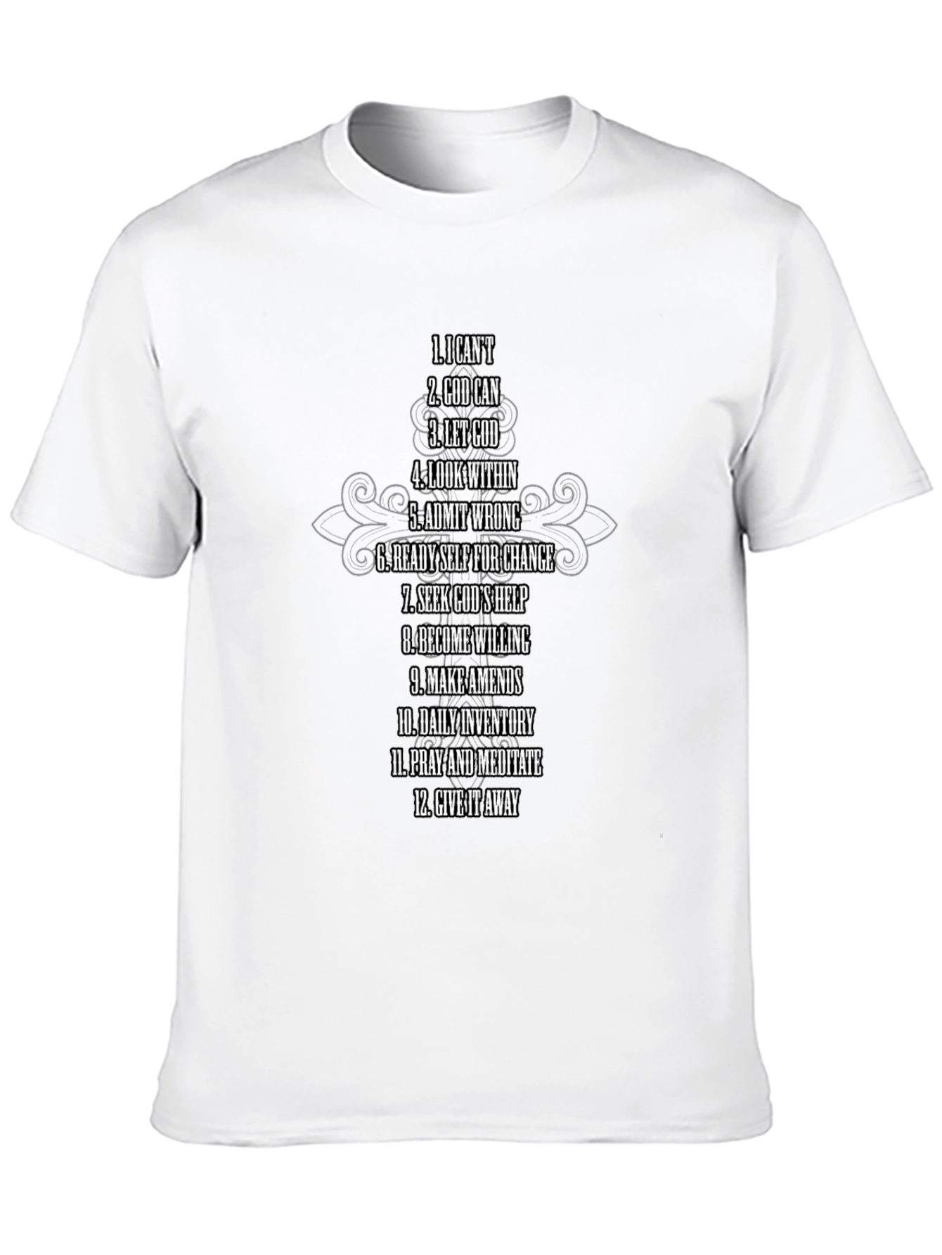 12 Steps Recovery T-Shirt - Inspirational Graphic Tee