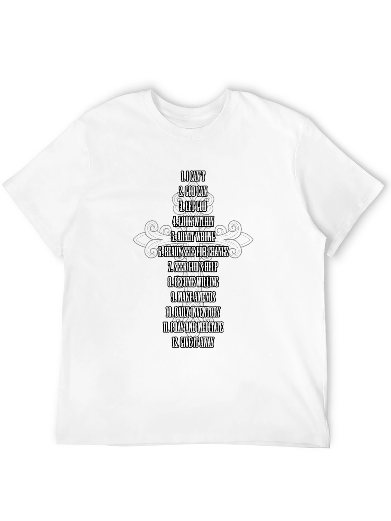 12 Steps Recovery T-Shirt - Inspirational Graphic Tee
