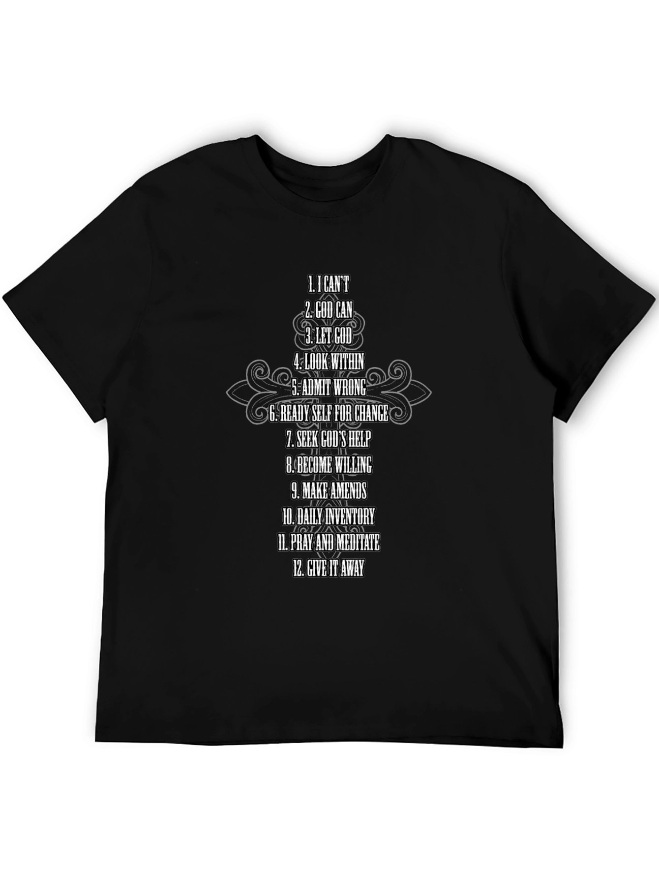 12 Steps Recovery T-Shirt - Inspirational Graphic Tee