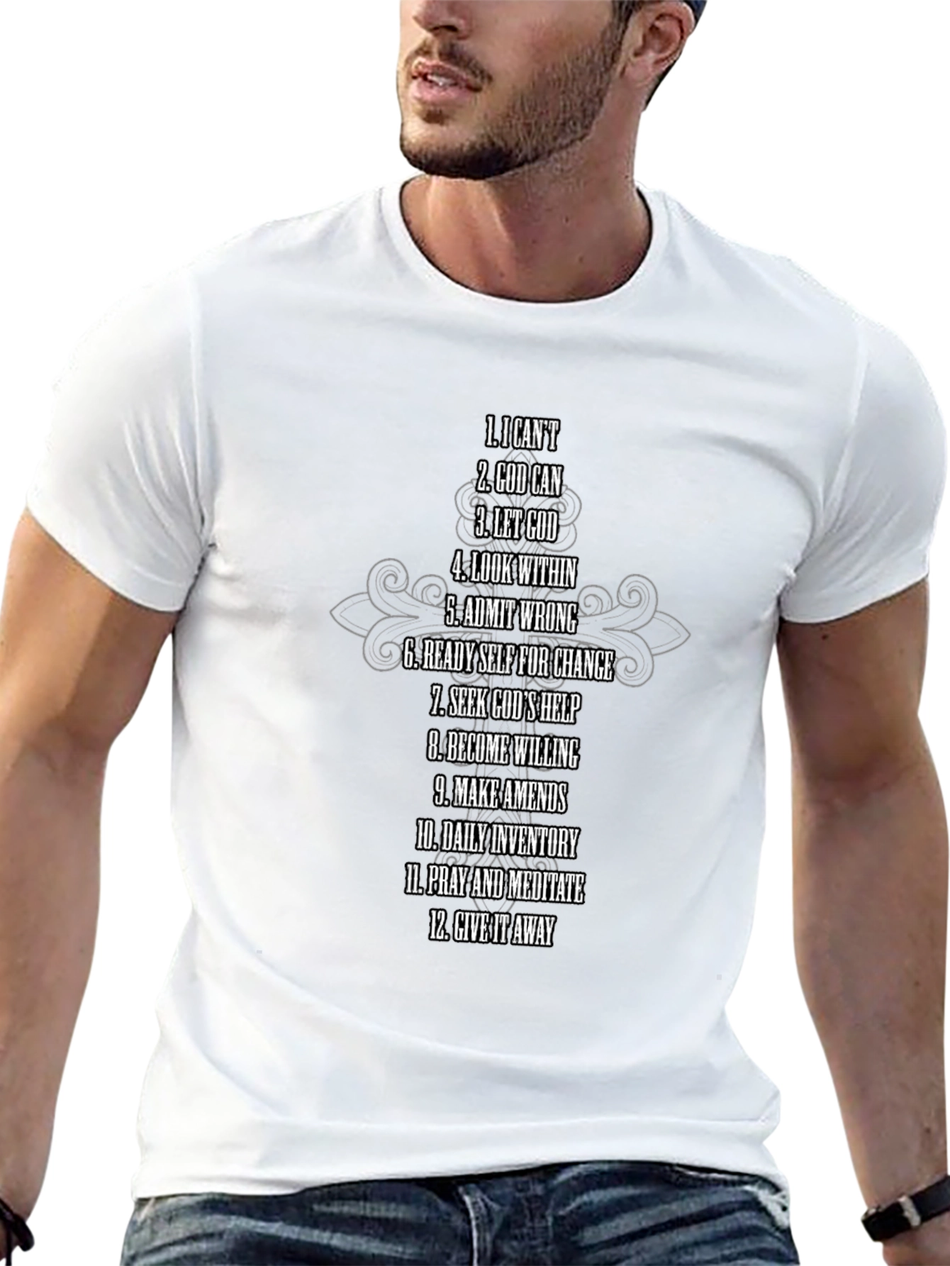 12 Steps Recovery T-Shirt - Inspirational Graphic Tee
