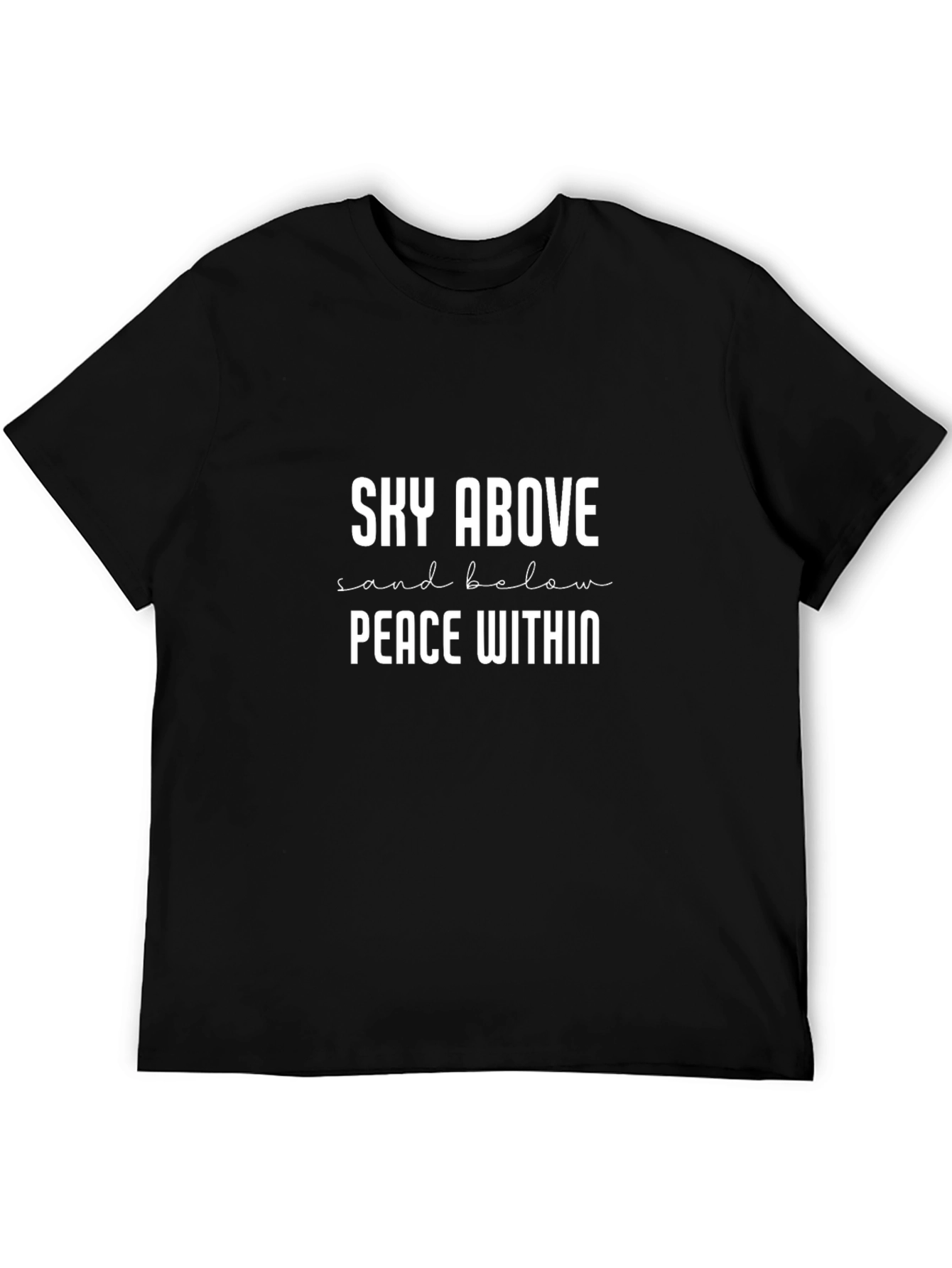 Sky Above Peace Within Black T-Shirt
