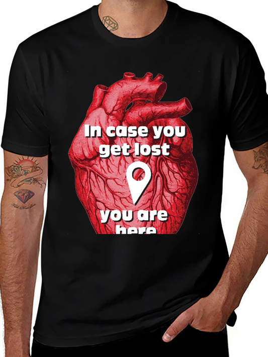 Anatomical Heart T-Shirt - In Case You Get Lost Graphic Tee
