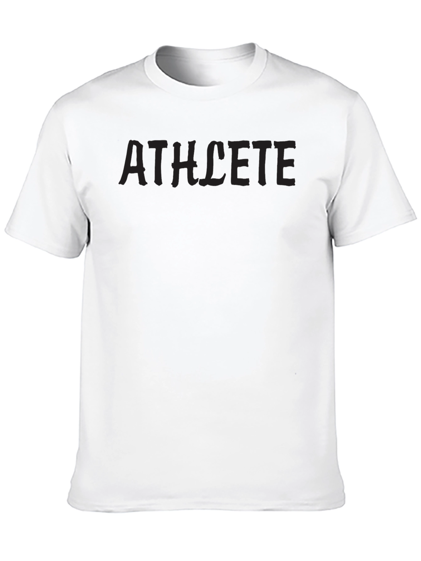 Athlete Graphic T-Shirt - Solid Black