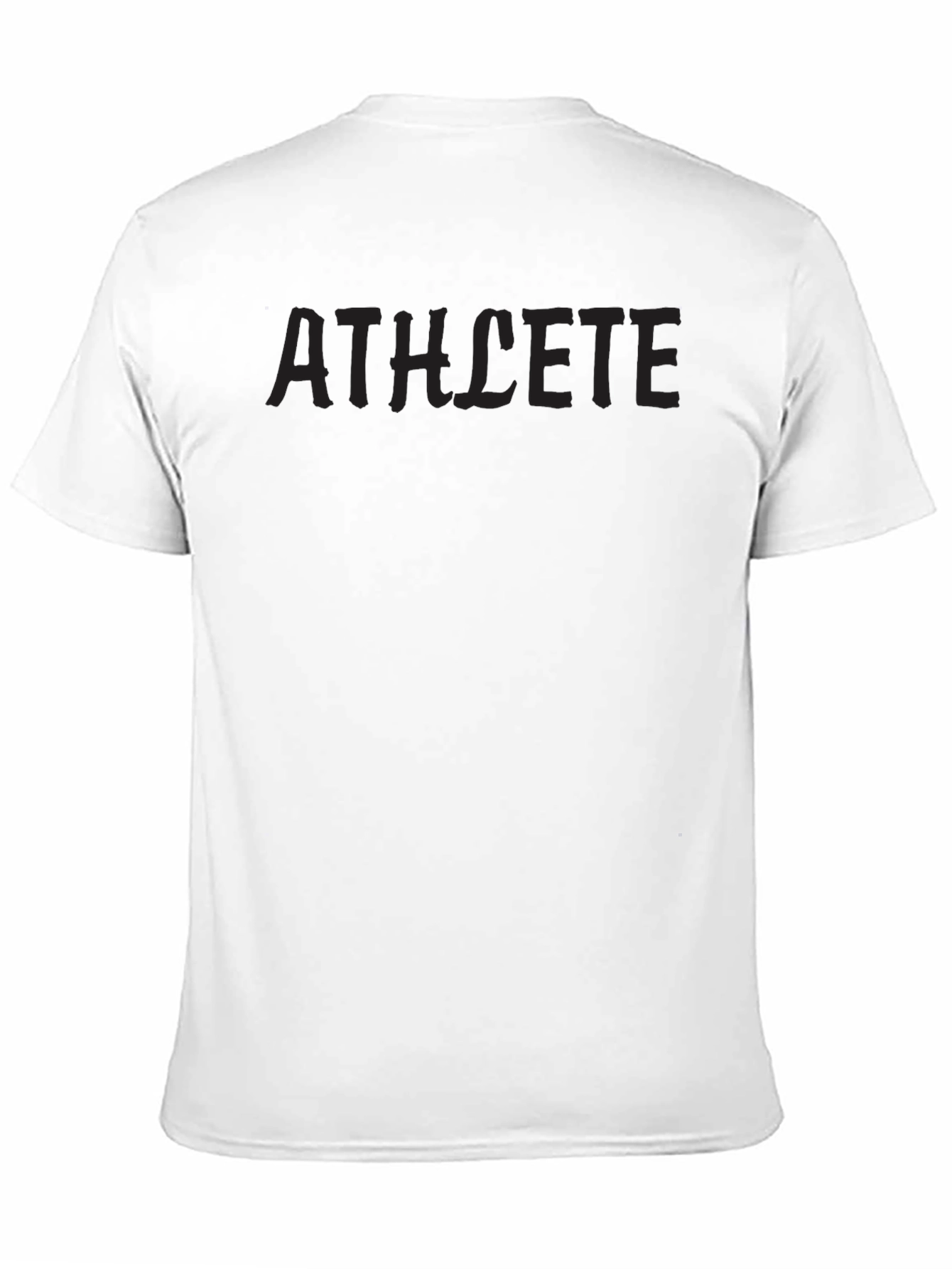 Athlete Graphic T-Shirt - Solid Black