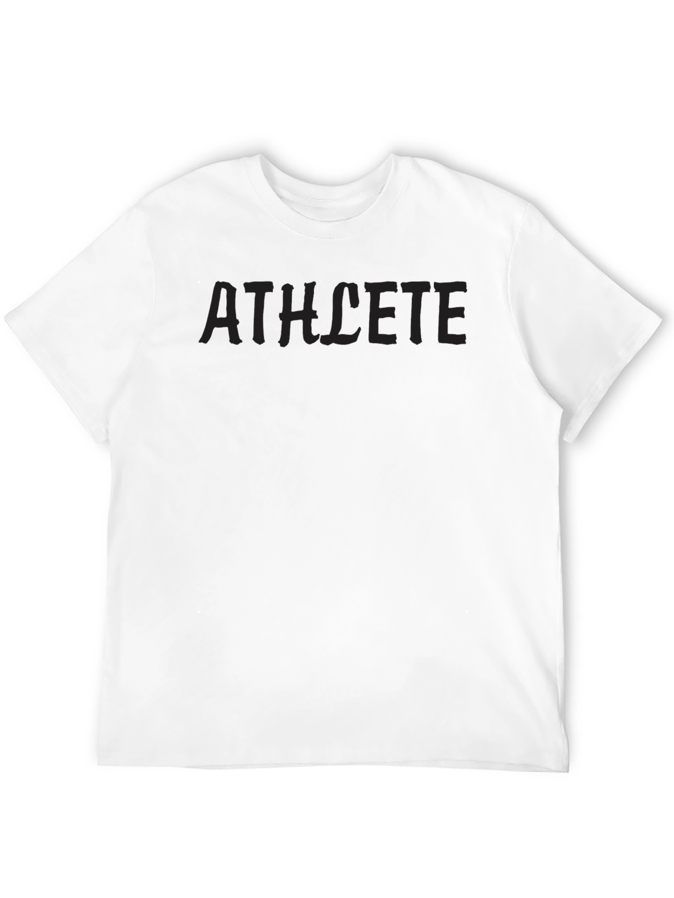 Athlete Graphic T-Shirt - Solid Black
