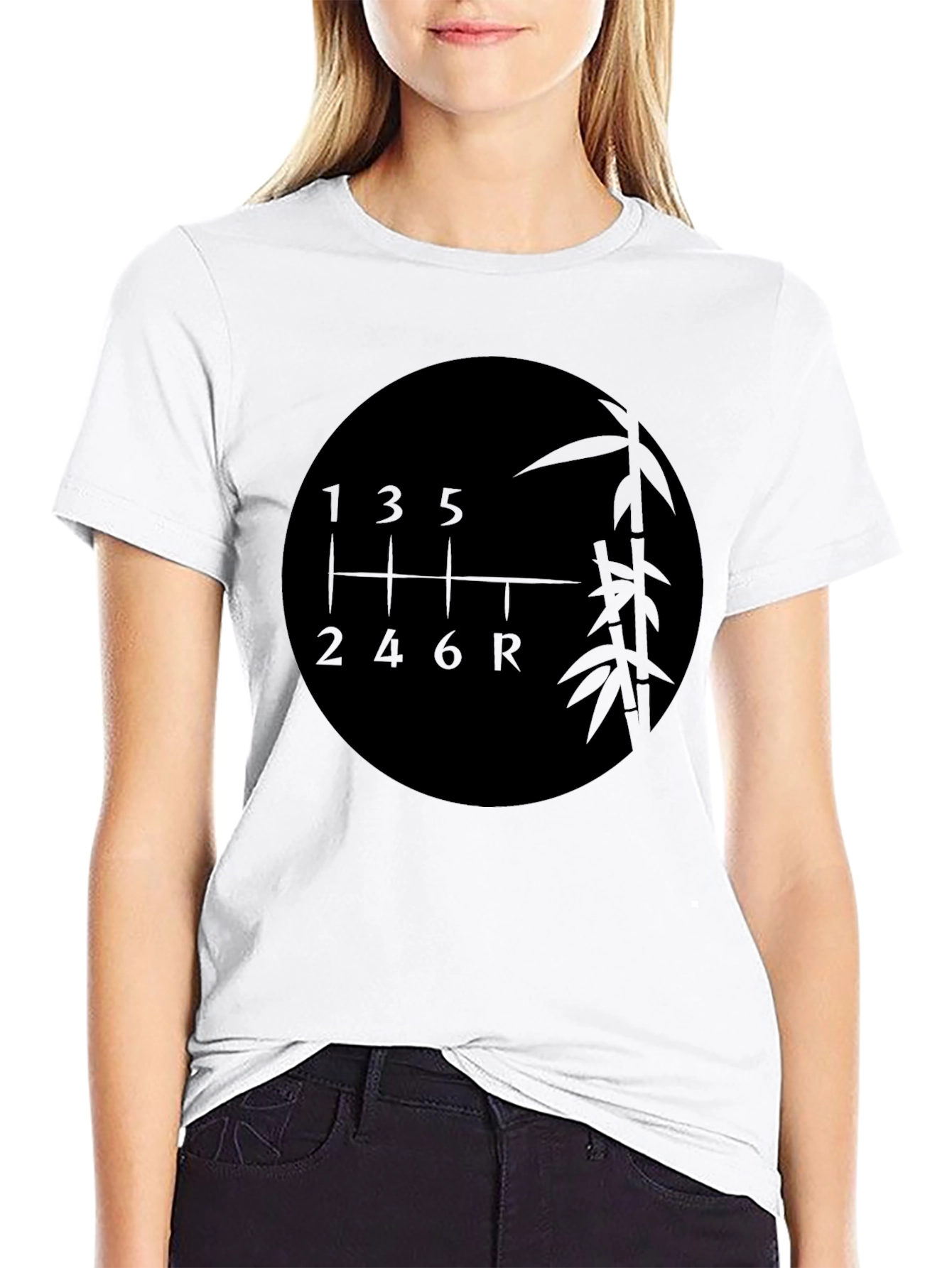 6-Speed Bamboo Shift Pattern Graphic Tee