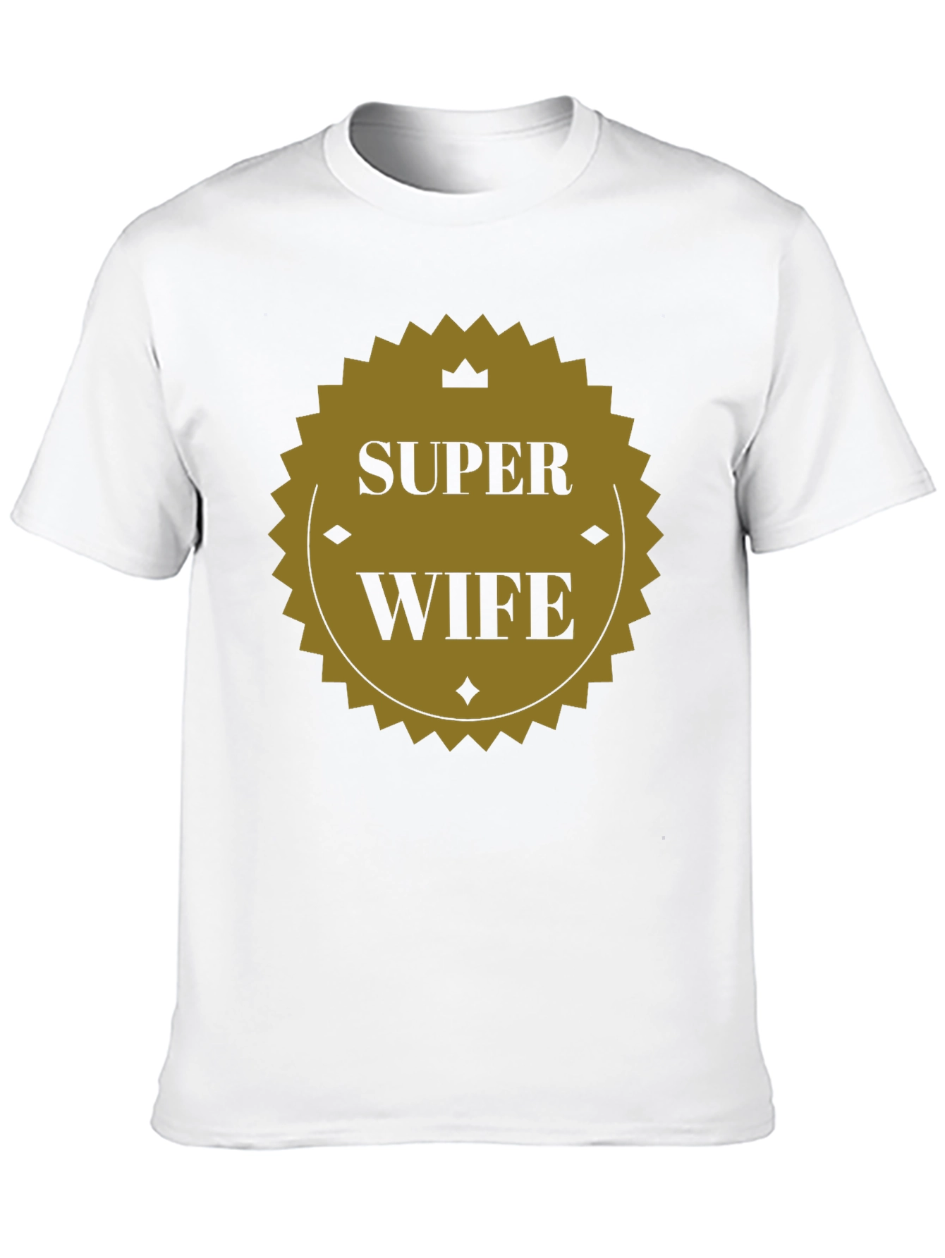 Super Wife Graphic Tee - Black Crew Neck T-Shirt