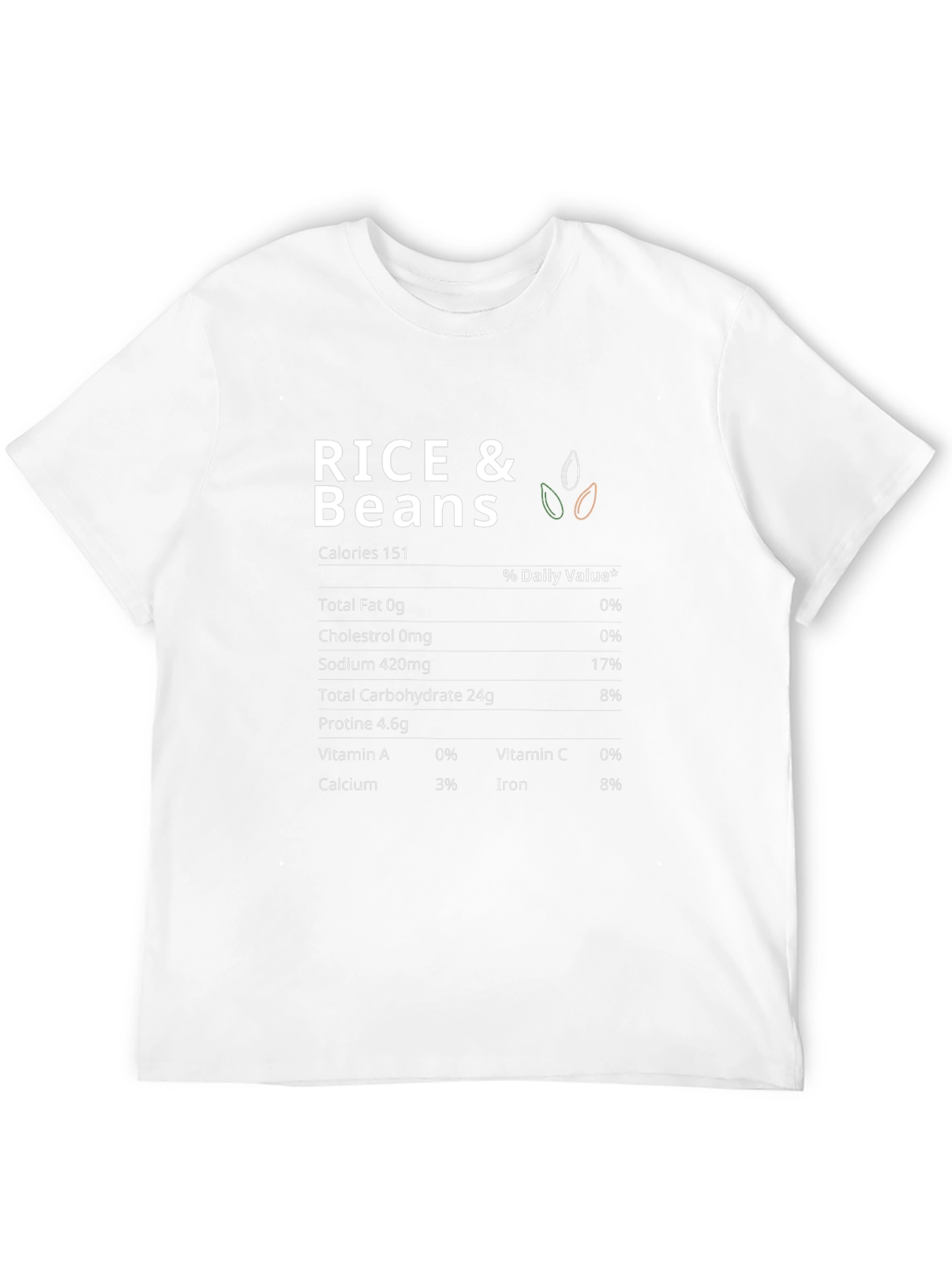 Rice & Beans Nutrition Facts T-Shirt