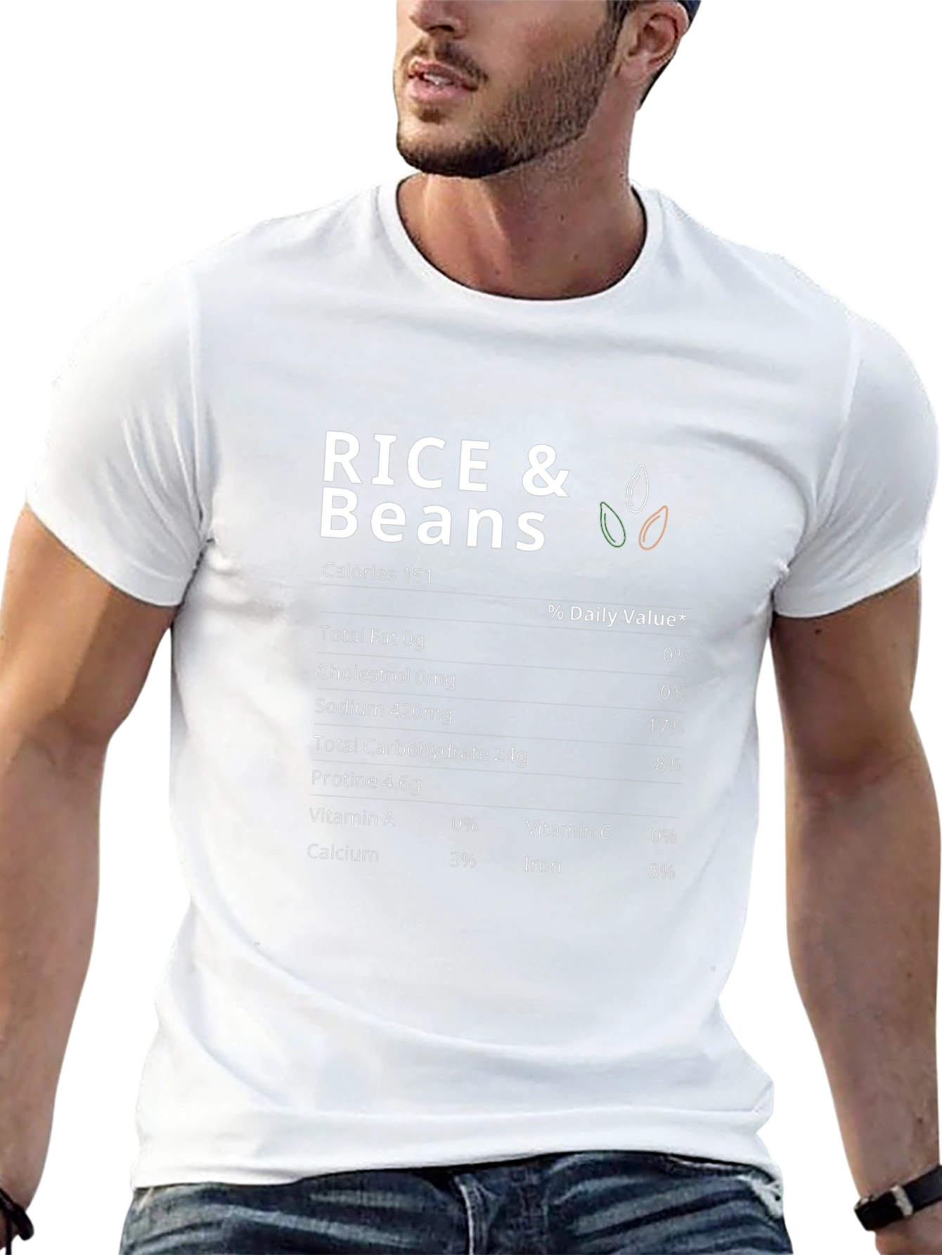 Rice & Beans Nutrition Facts T-Shirt