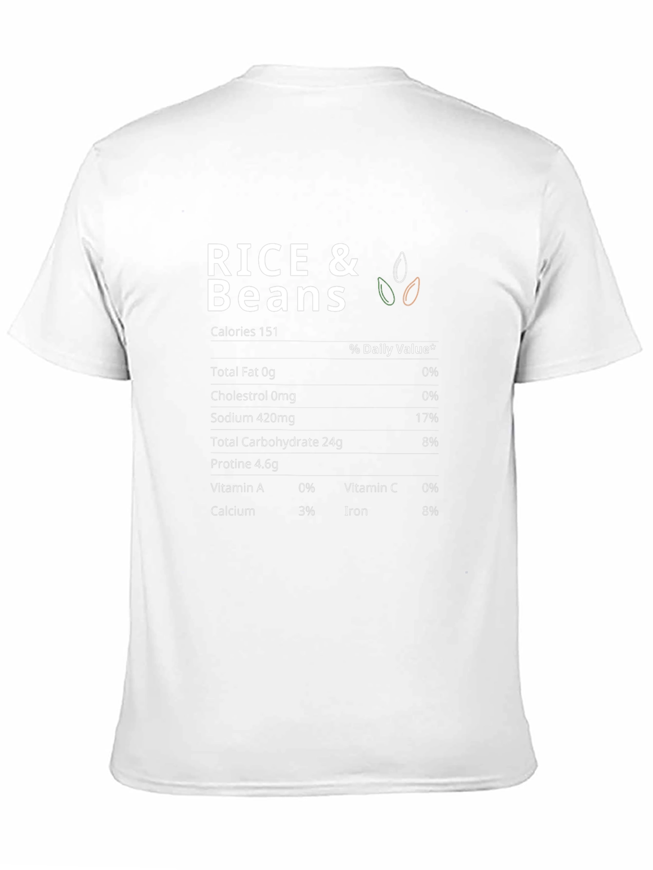 Rice & Beans Nutrition Facts T-Shirt